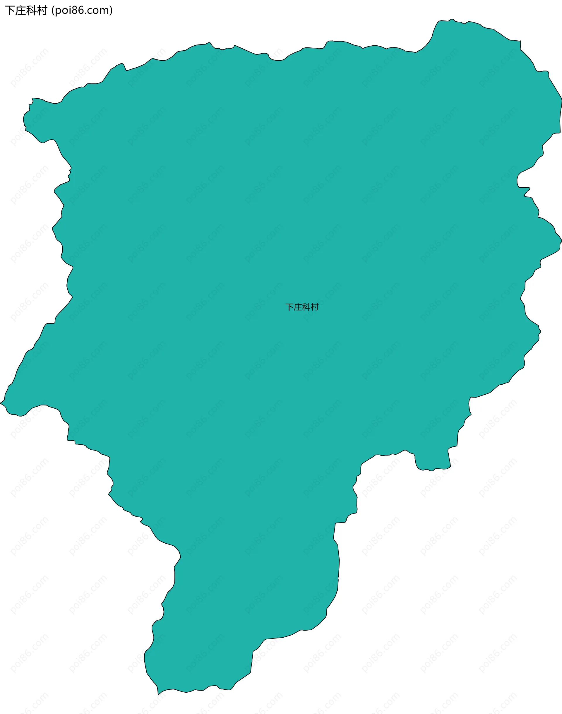 下庄科村边界地图