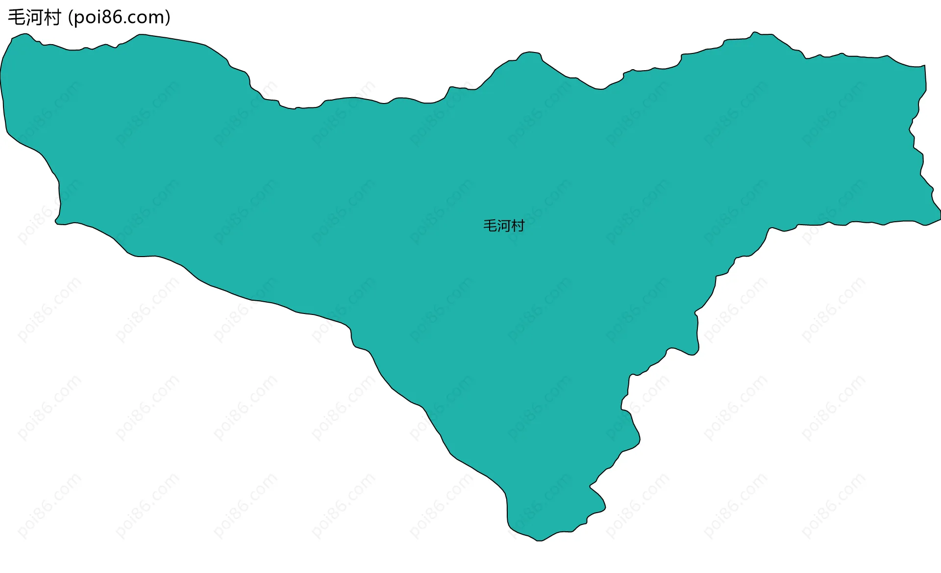 毛河村边界地图