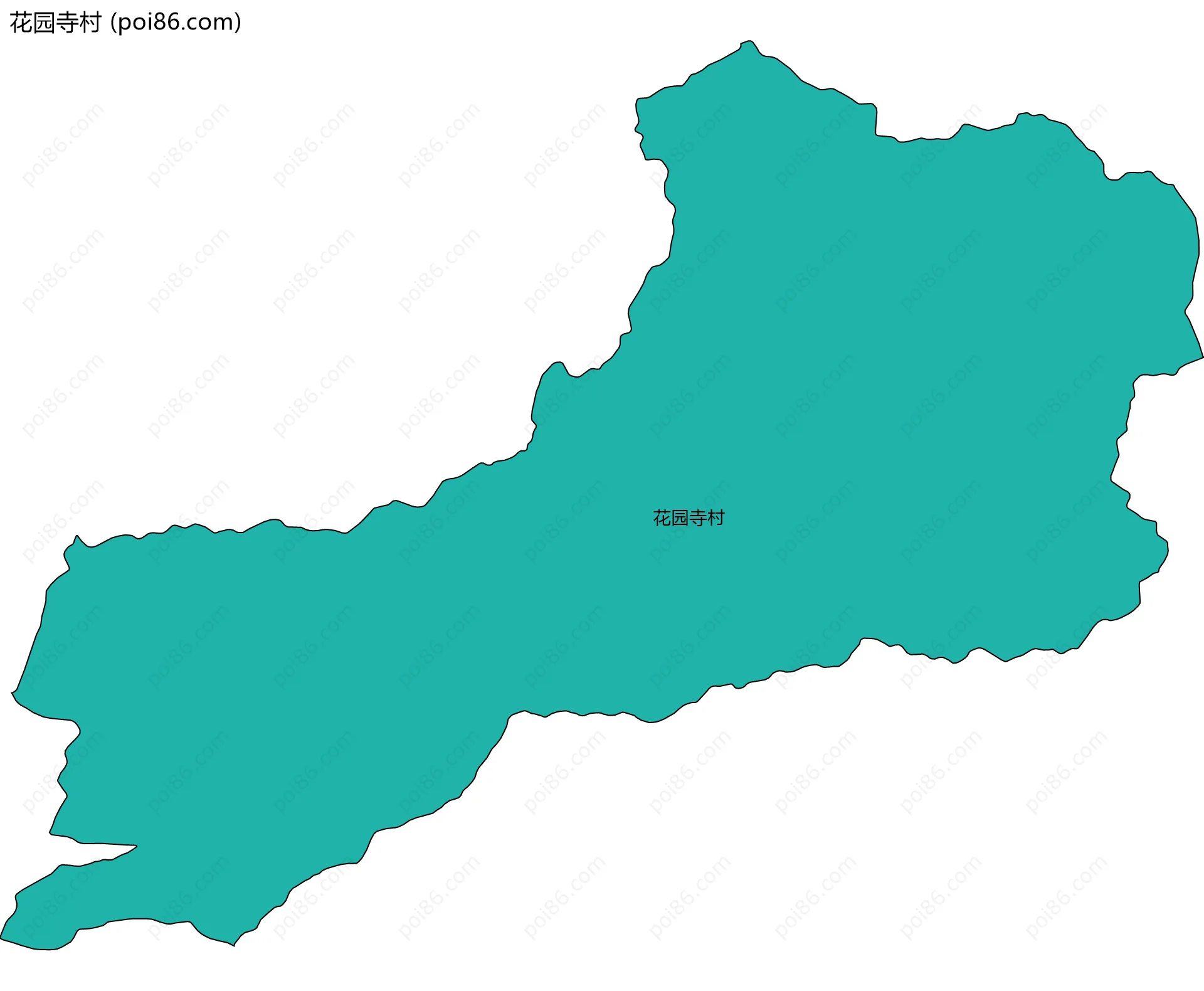 花园寺村边界地图