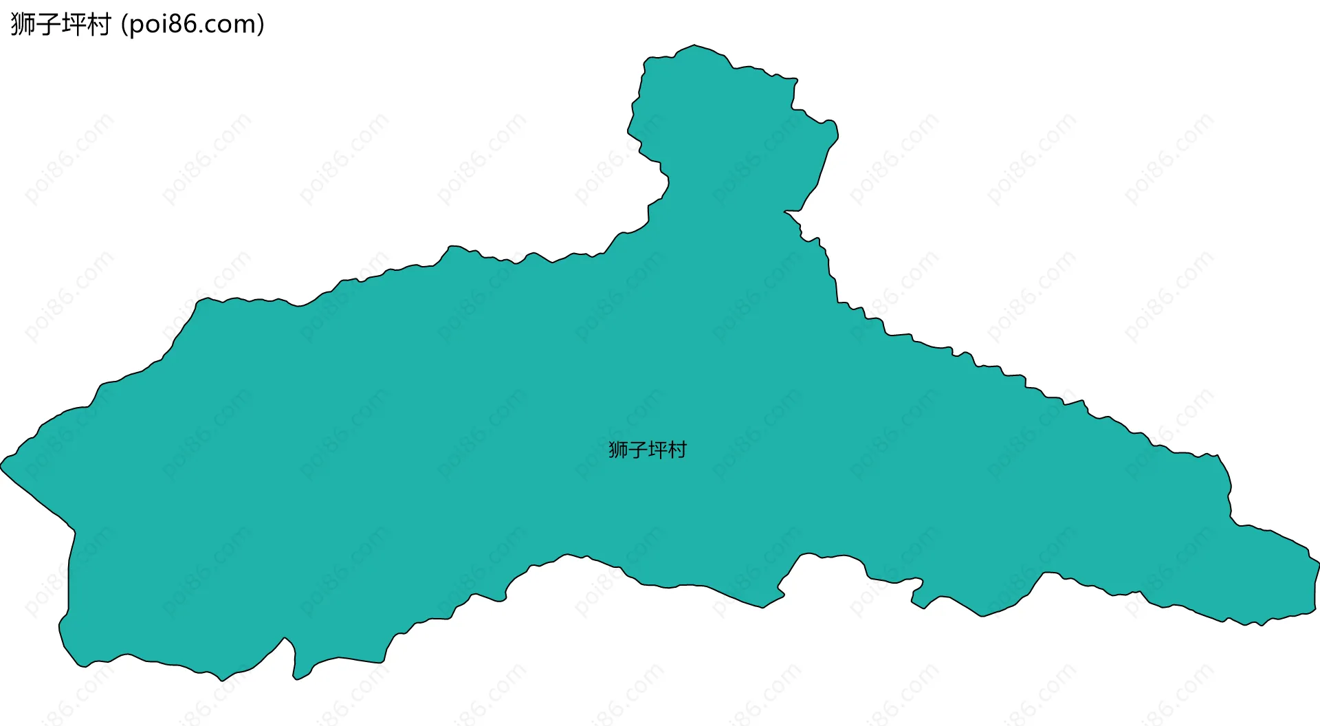 狮子坪村边界地图