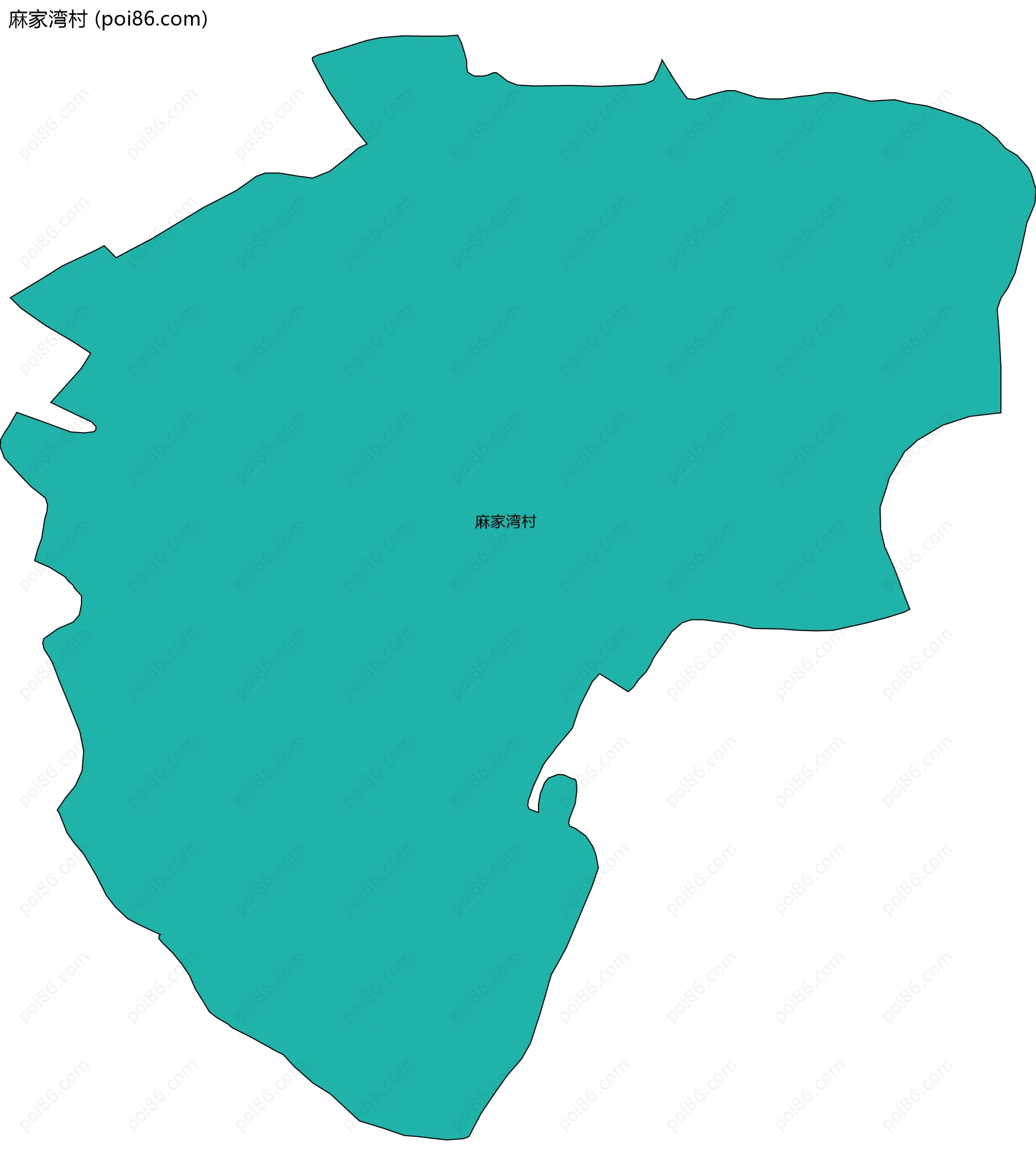 麻家湾村边界地图