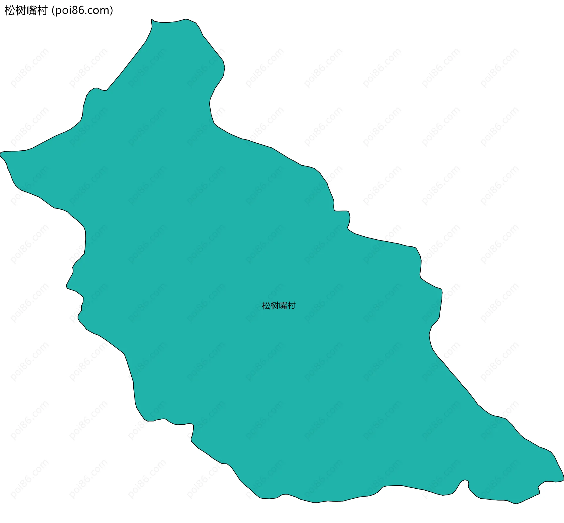 松树嘴村边界地图
