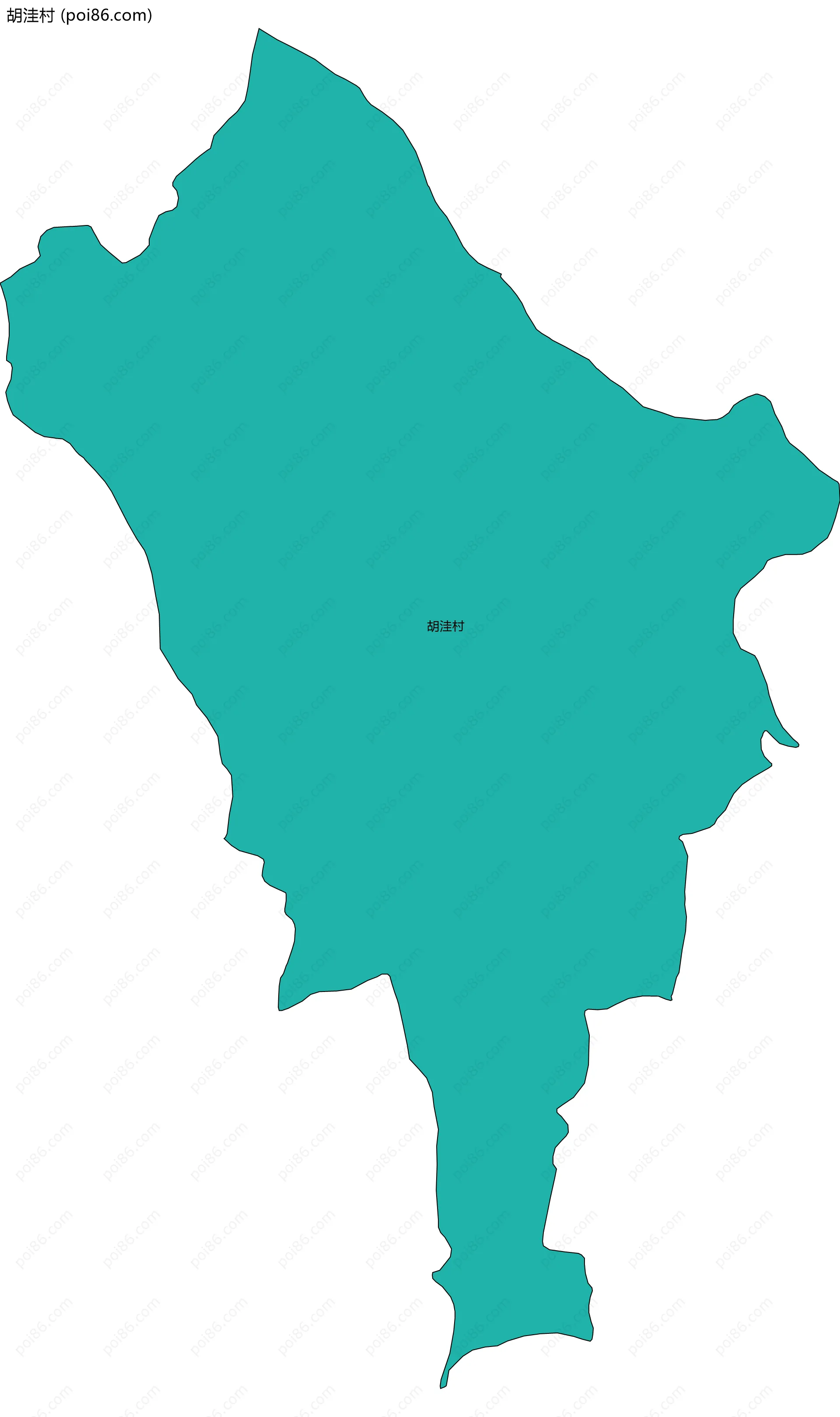 胡洼村边界地图