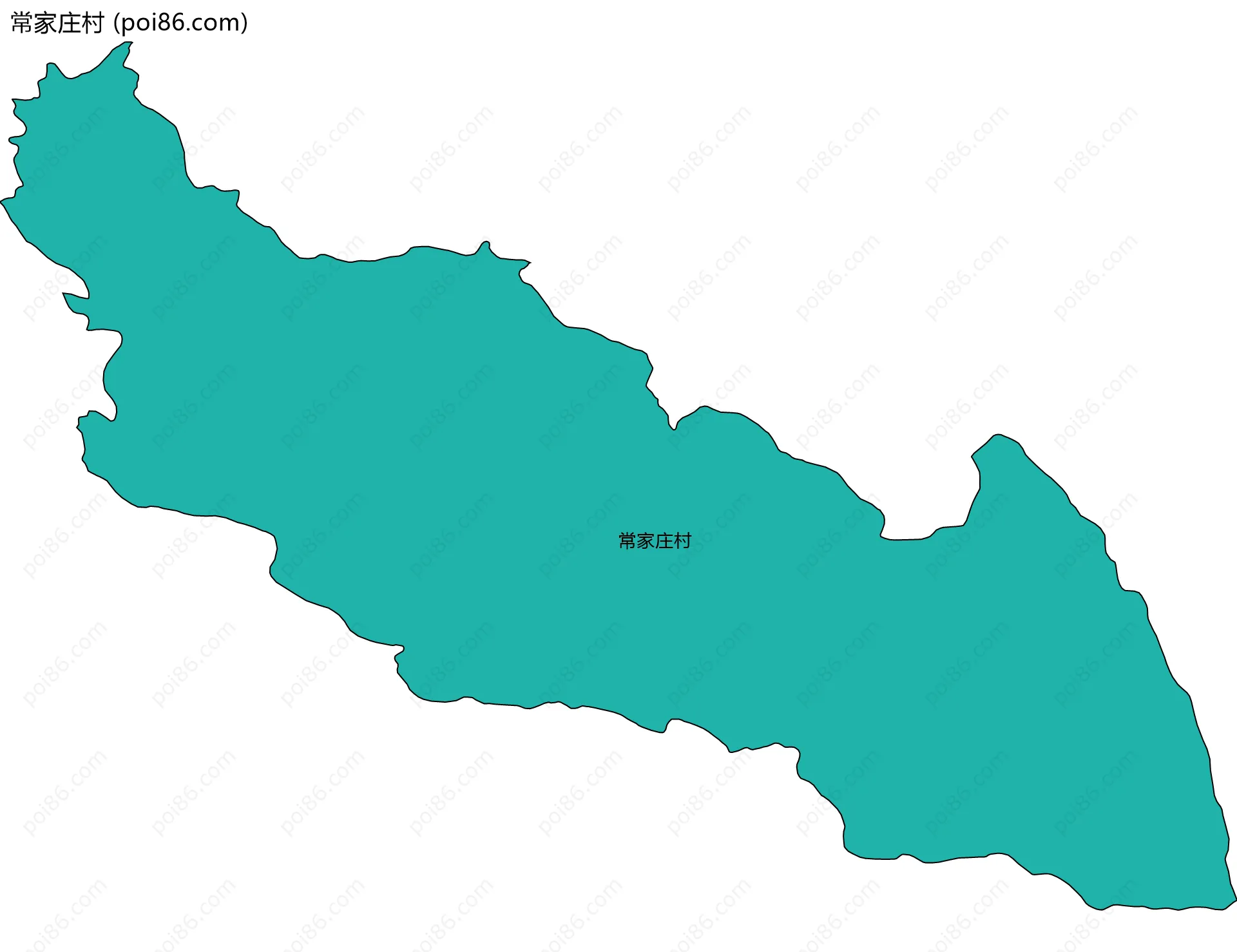 常家庄村边界地图