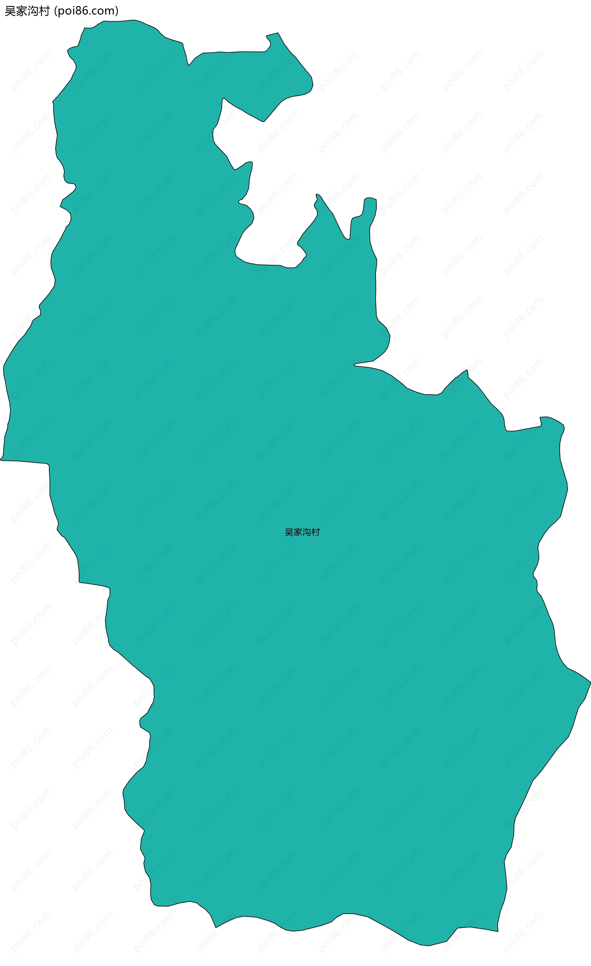吴家沟村边界地图