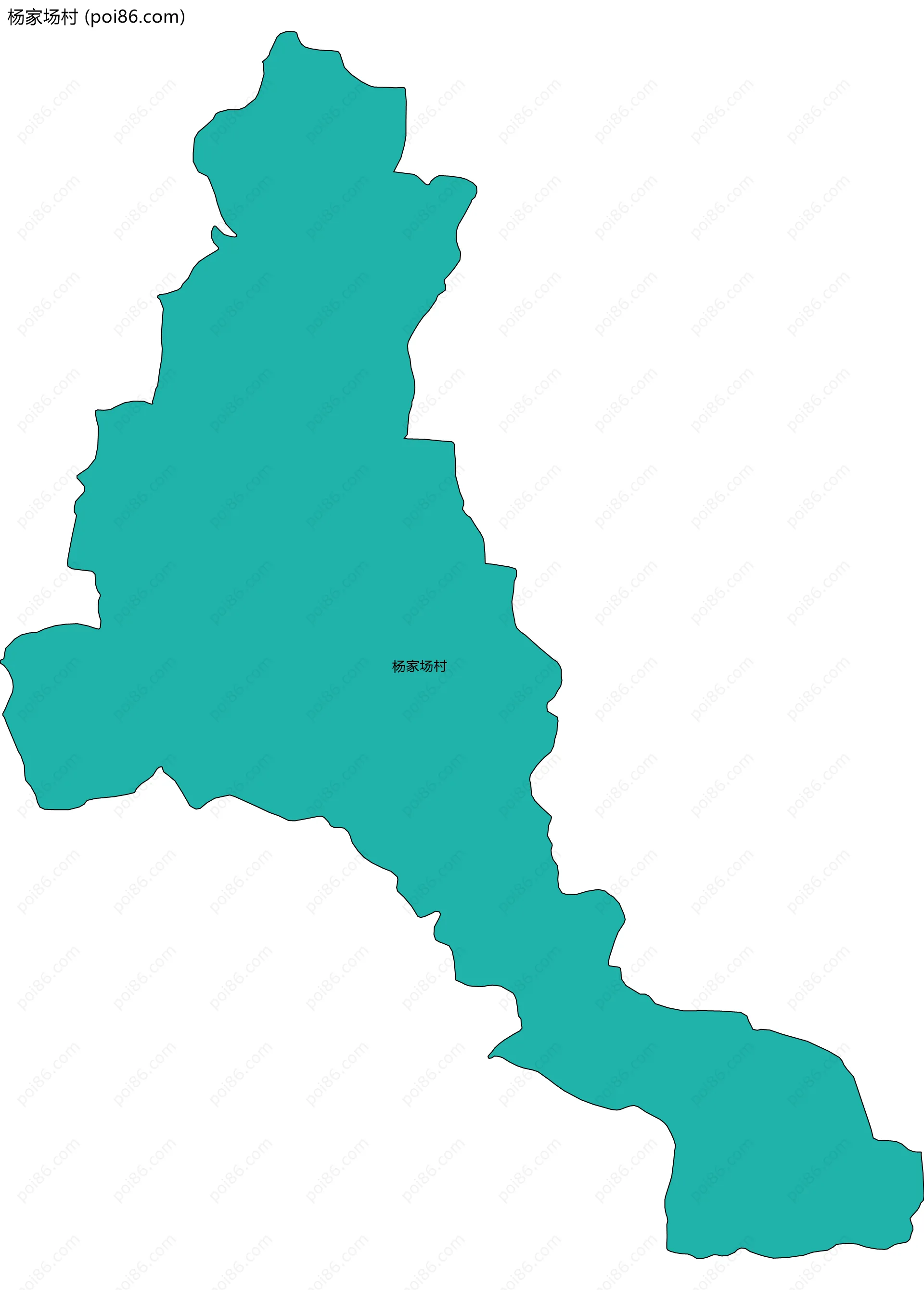 杨家场村边界地图