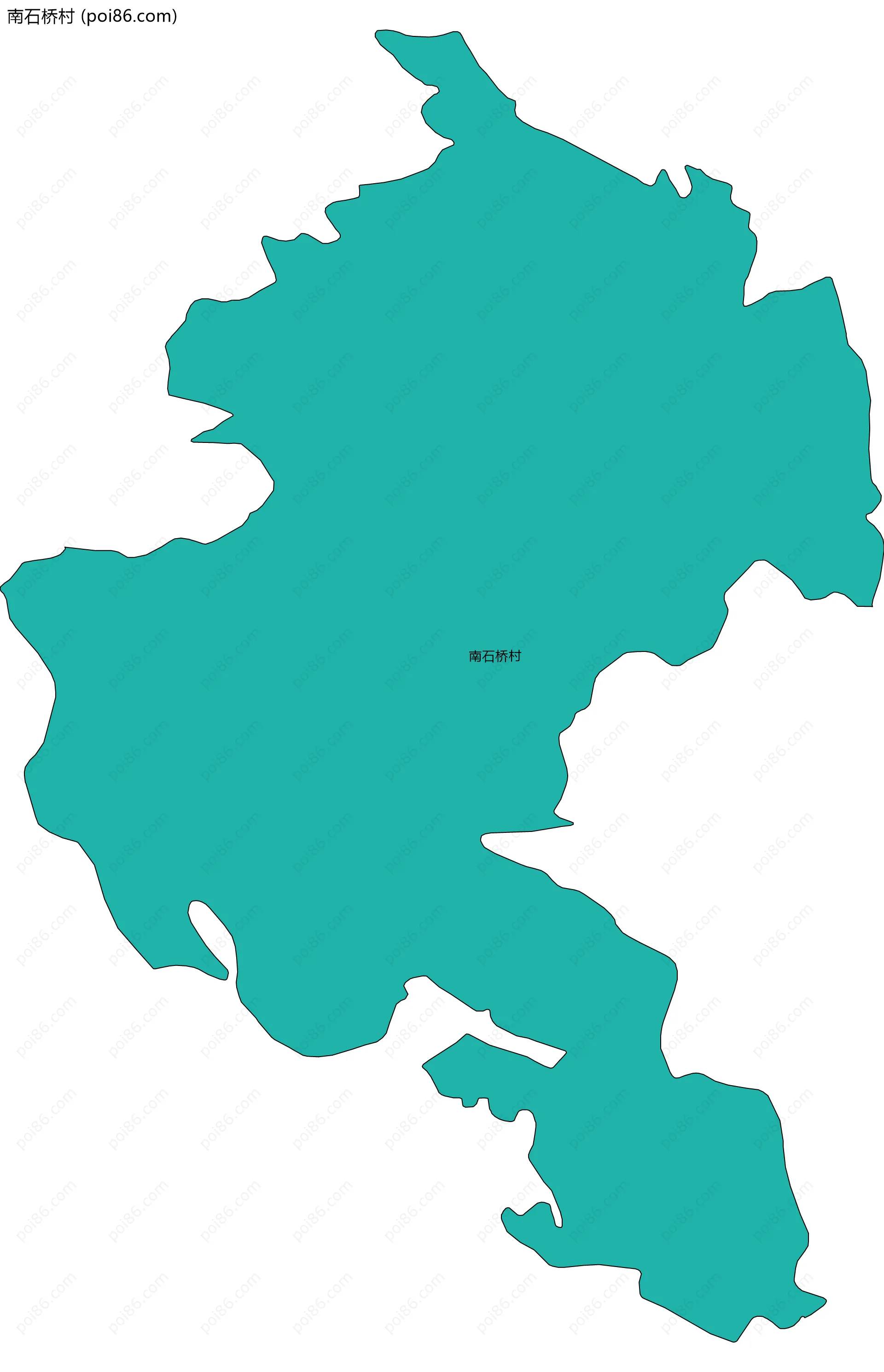南石桥村边界地图