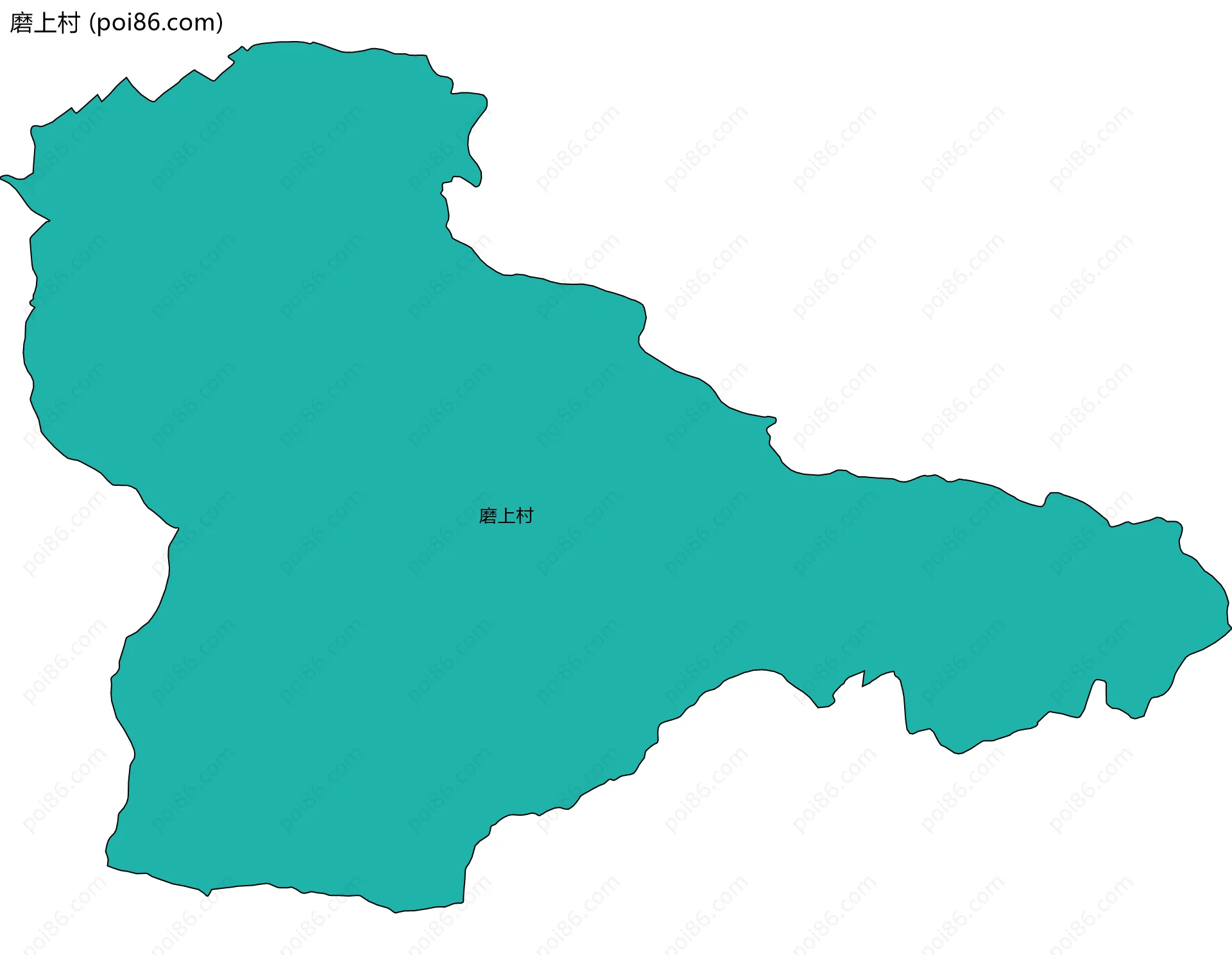 磨上村边界地图