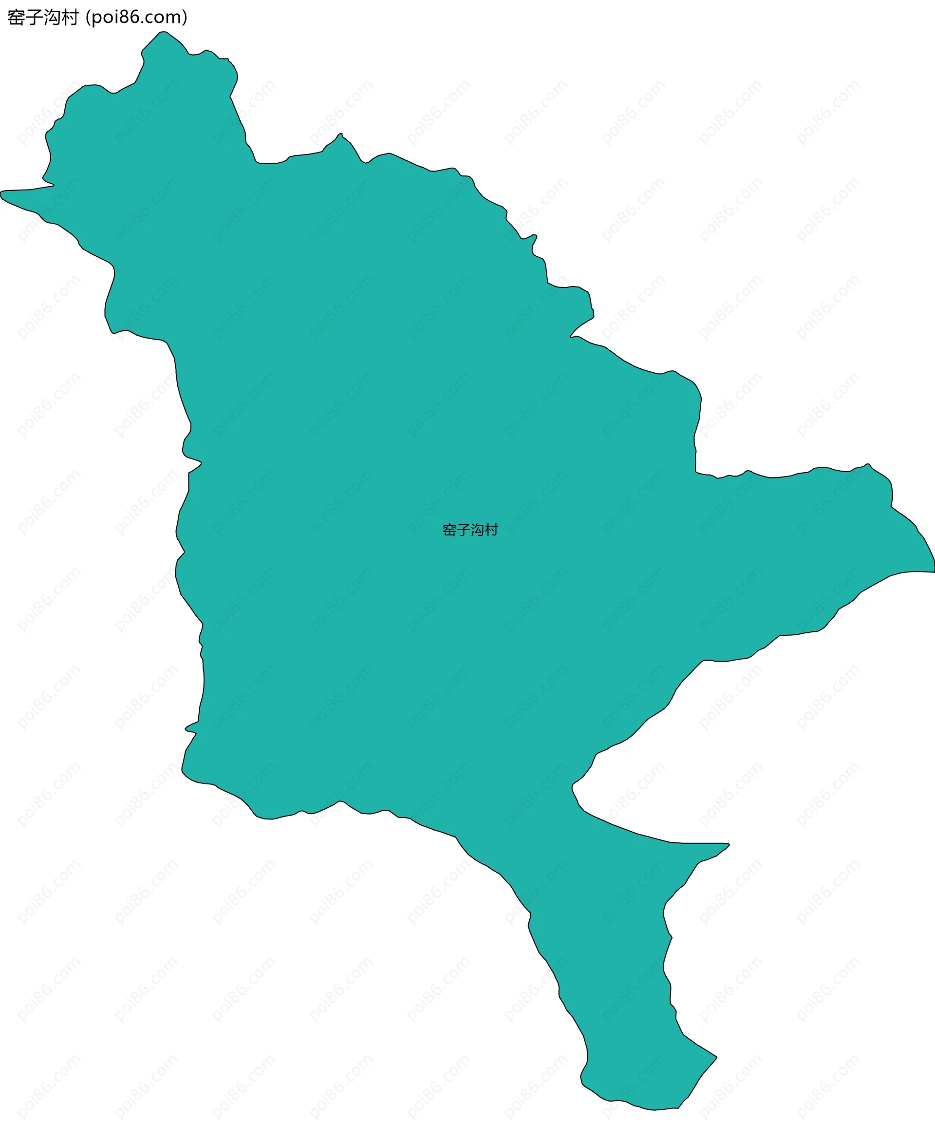 窑子沟村边界地图