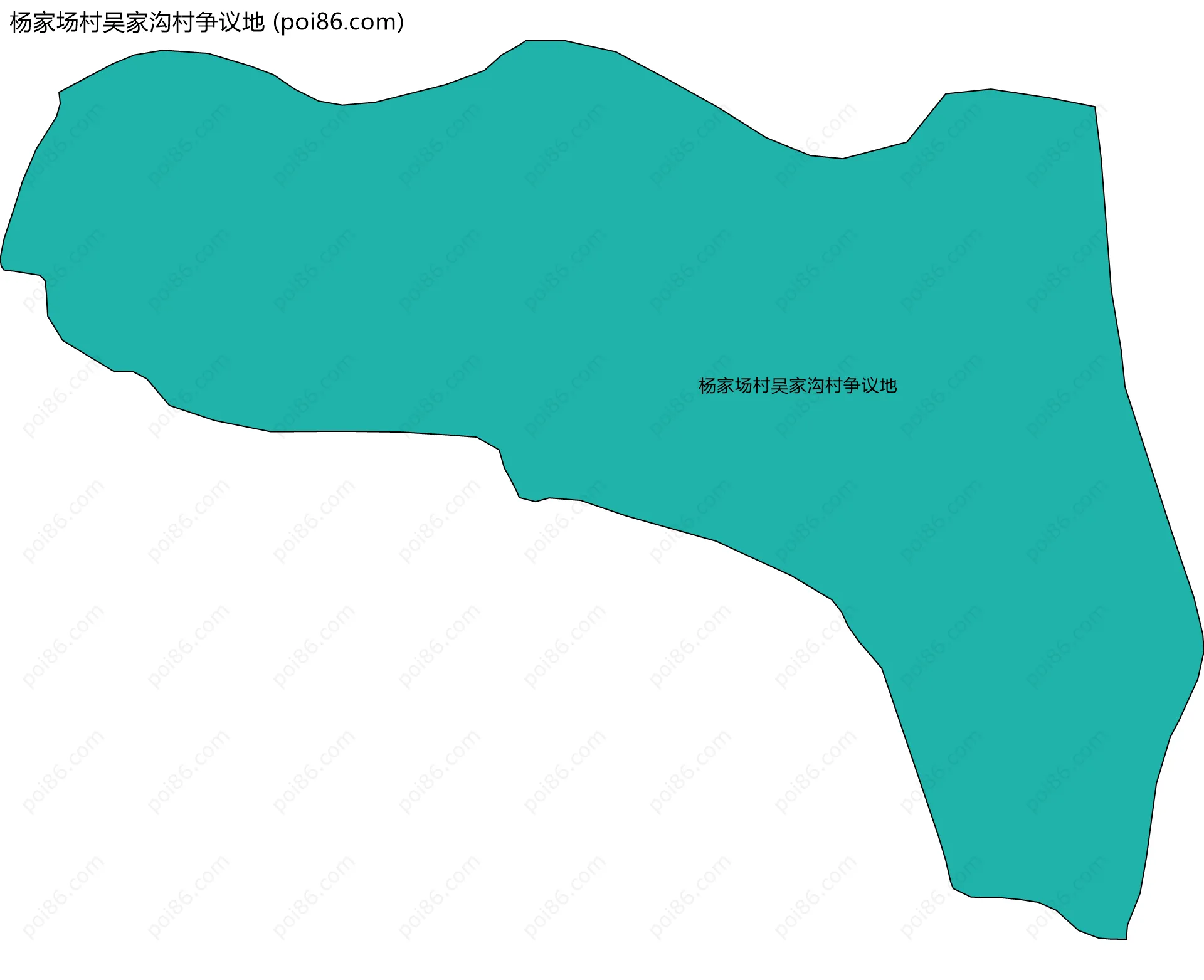 杨家场村吴家沟村争议地边界地图