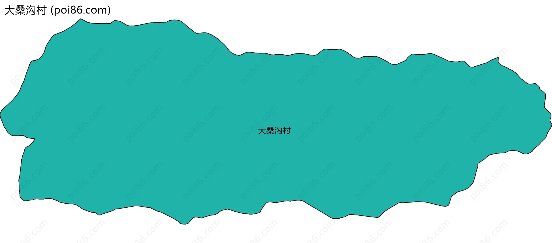 大桑沟村边界地图