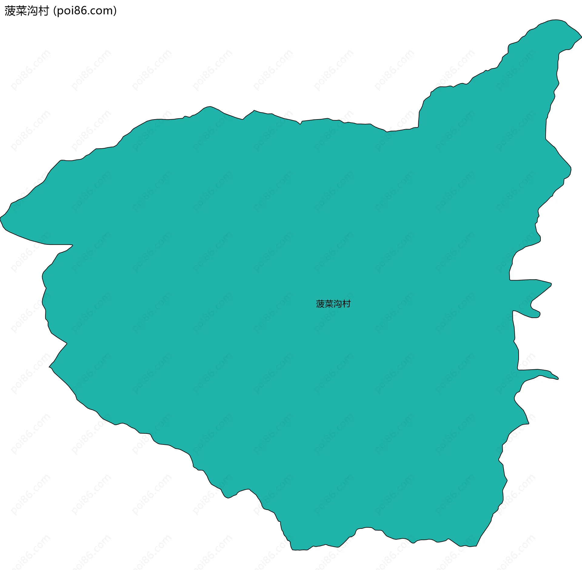菠菜沟村边界地图