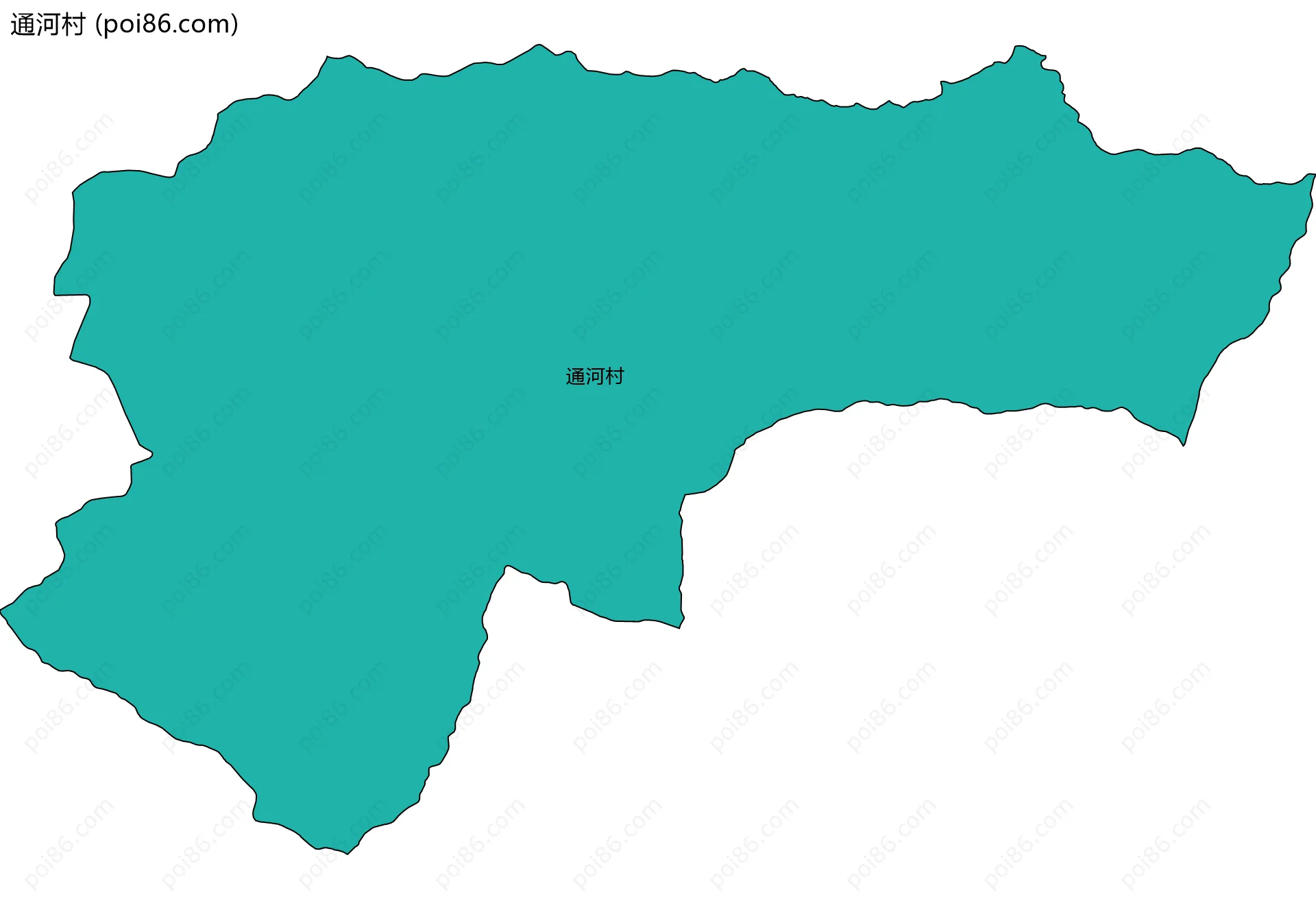 通河村边界地图