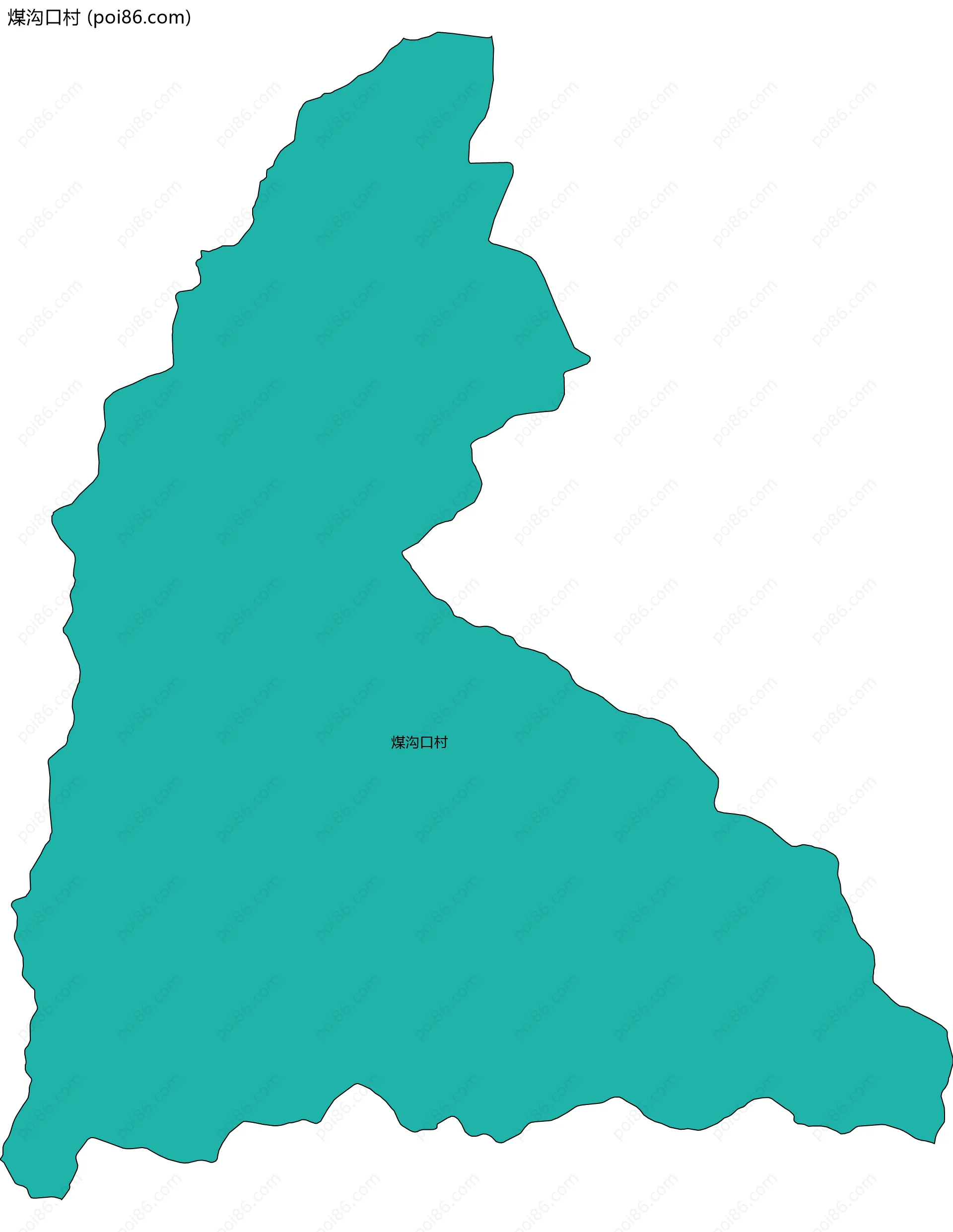 煤沟口村边界地图