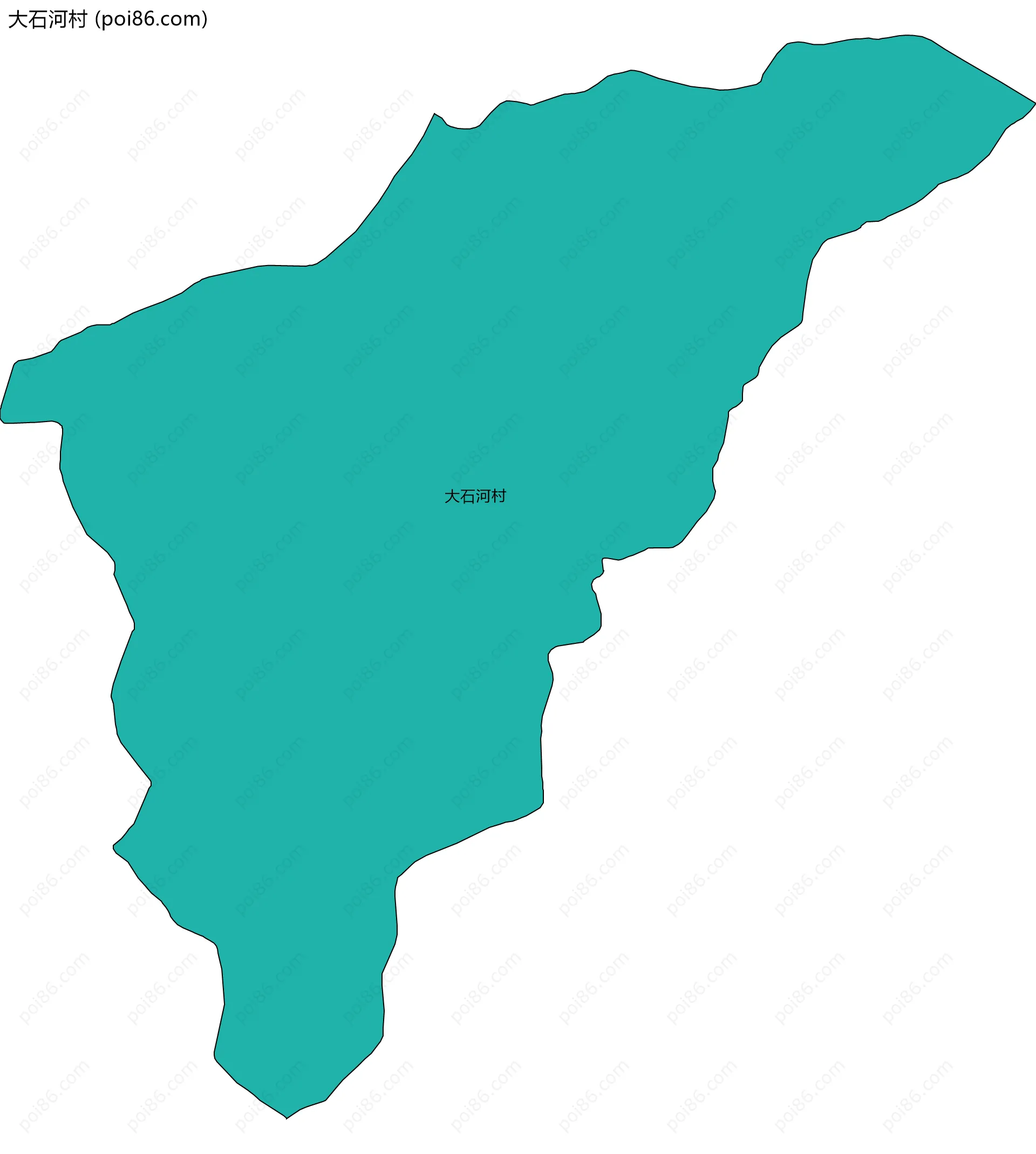 大石河村边界地图