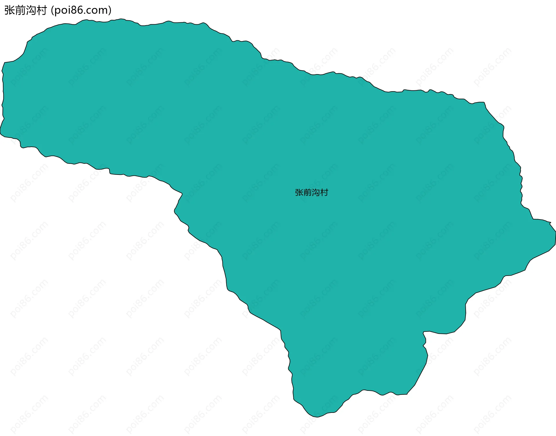 张前沟村边界地图