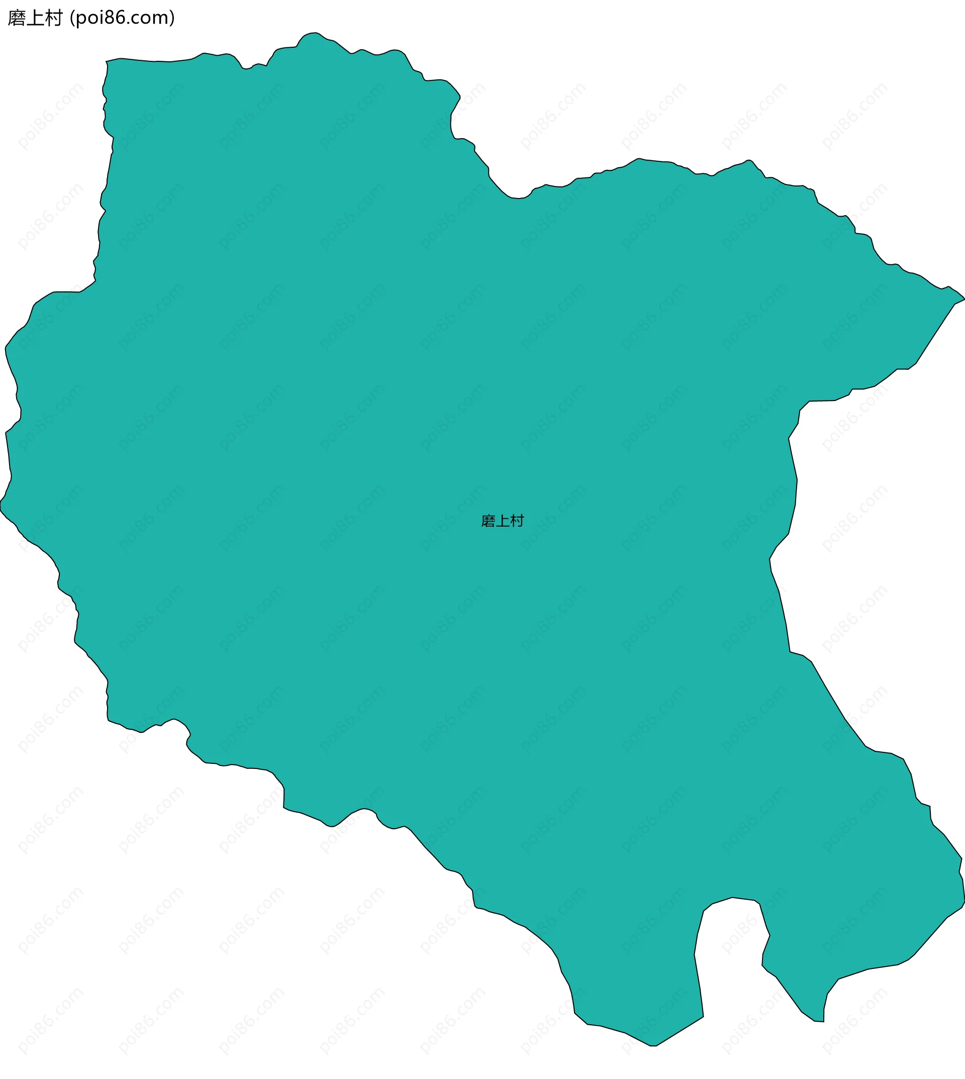 磨上村边界地图