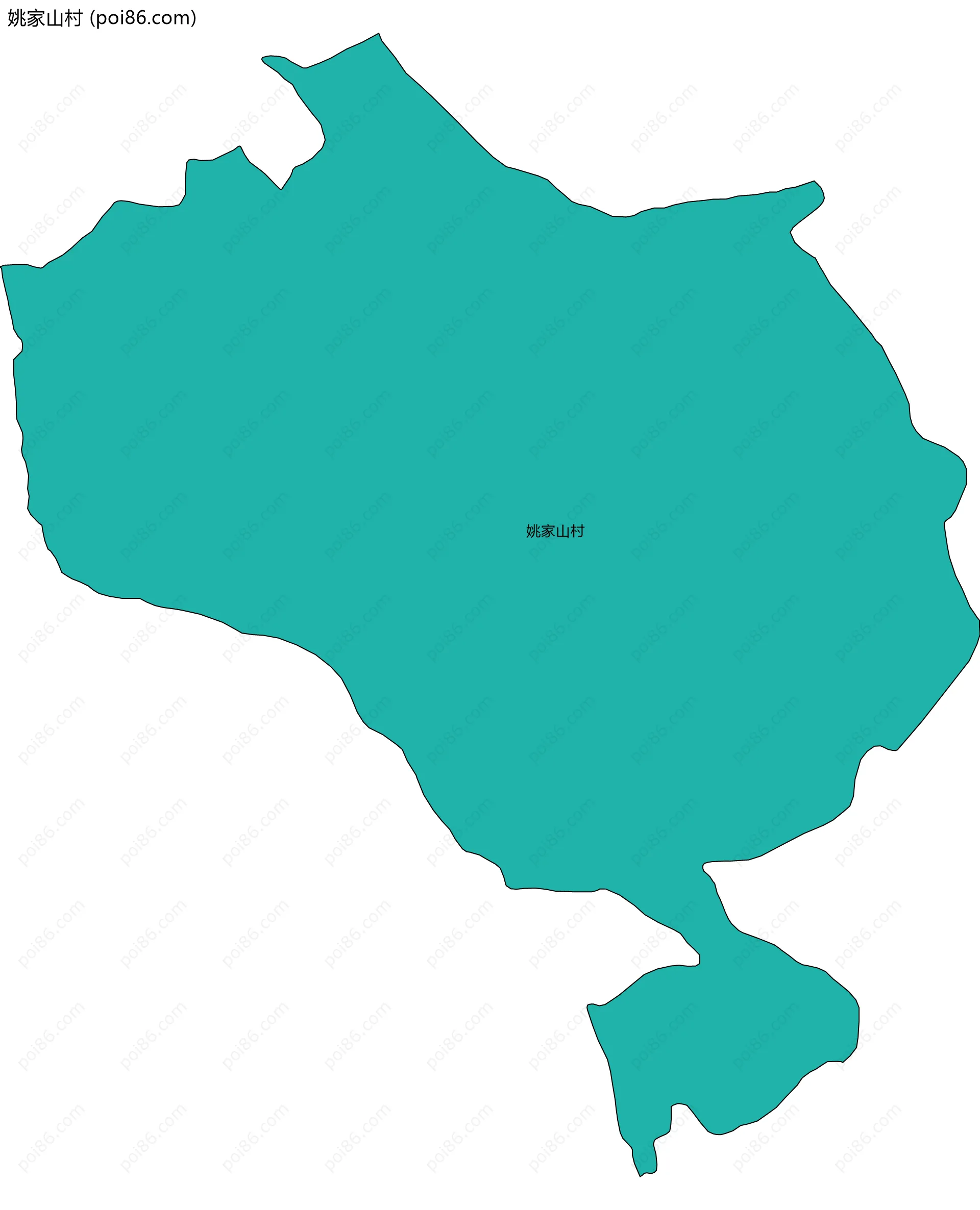 姚家山村边界地图