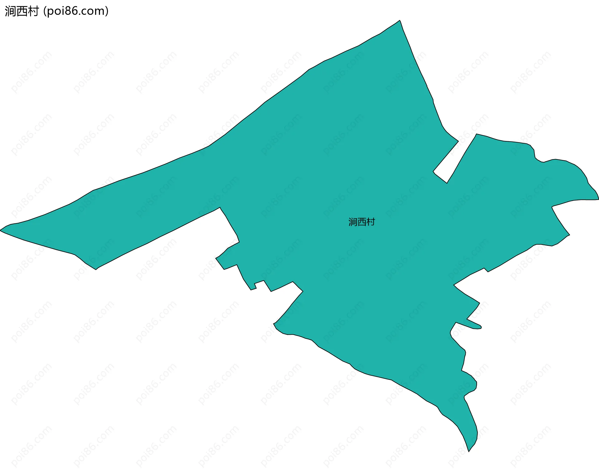 涧西村边界地图