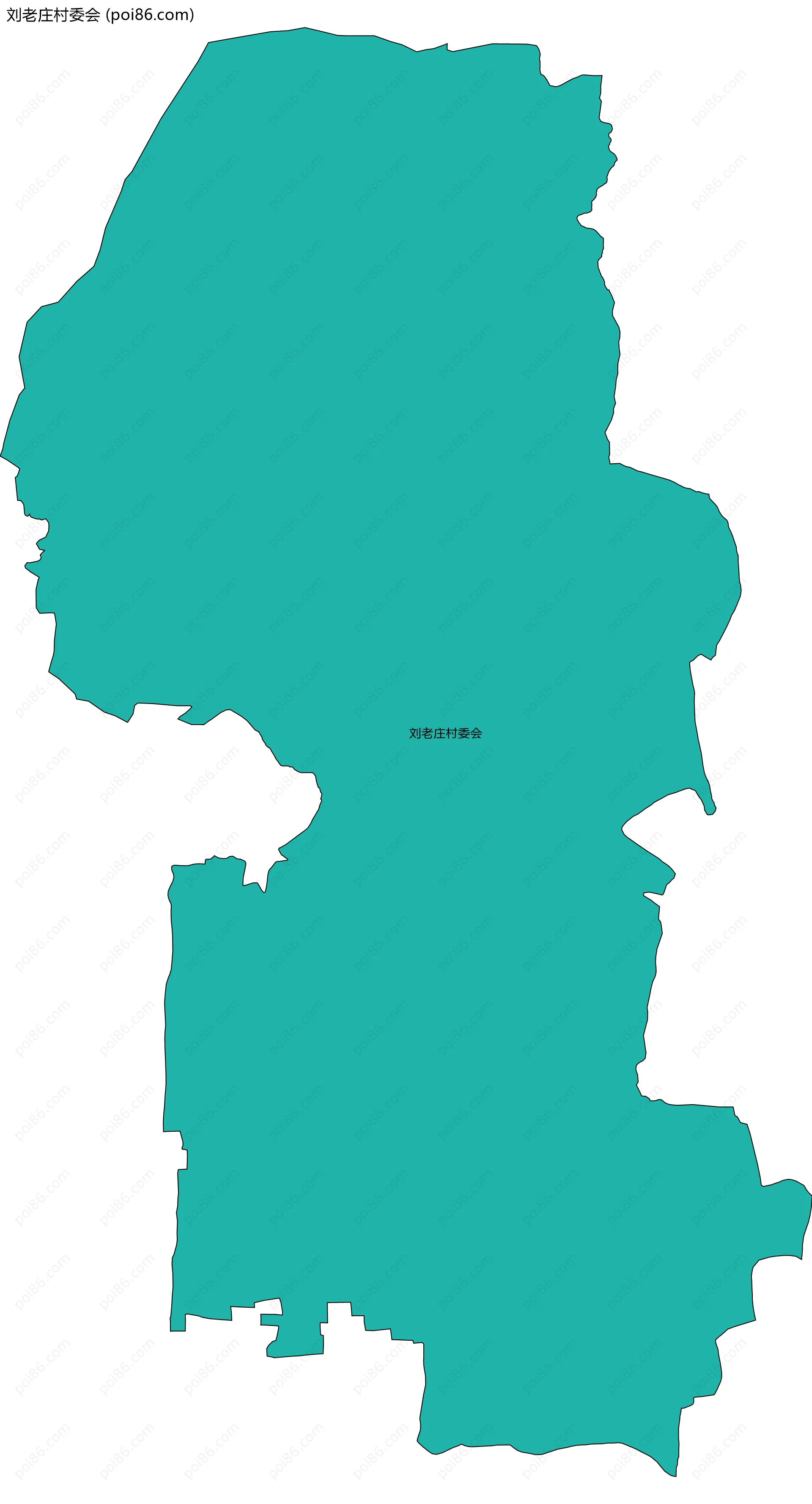 刘老庄村委会边界地图