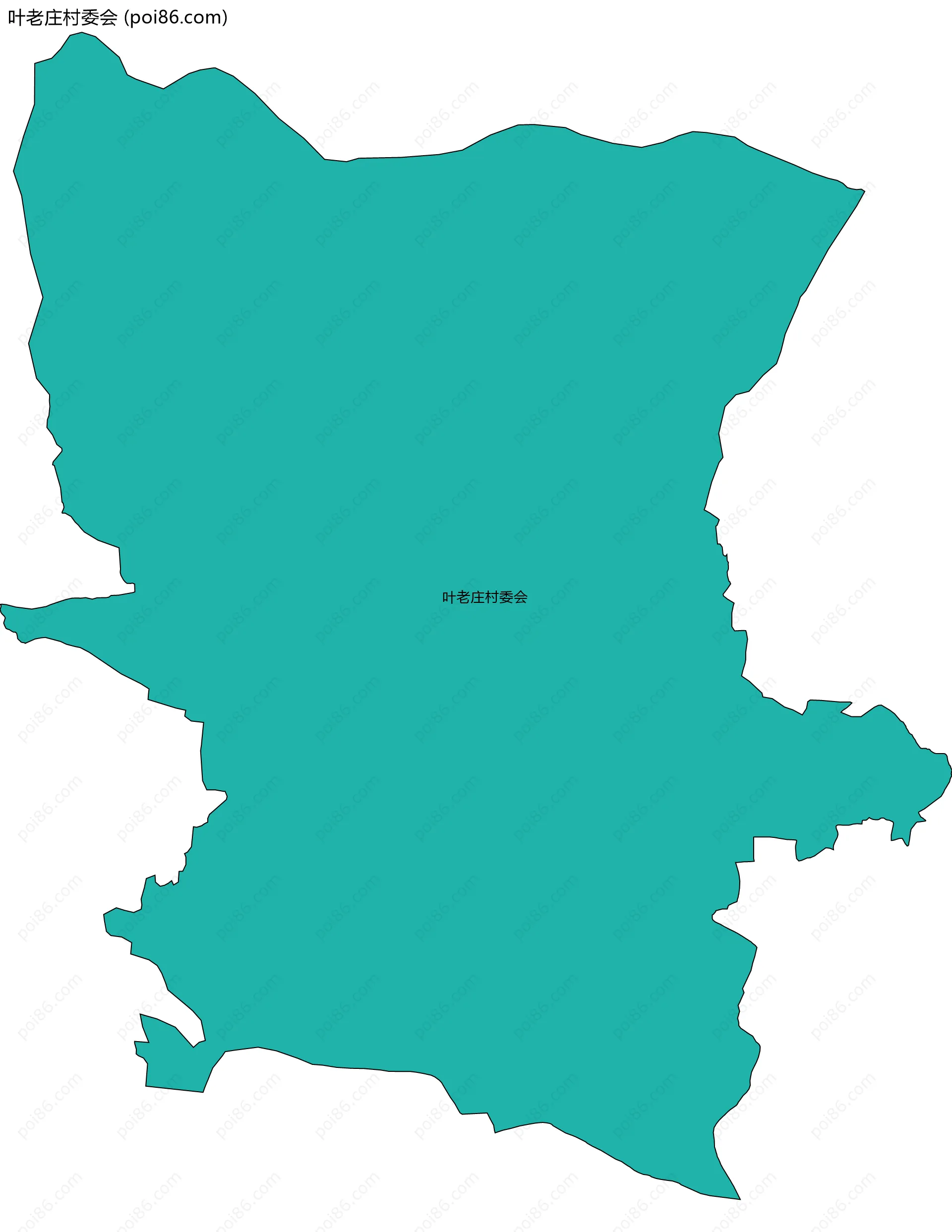 叶老庄村委会边界地图