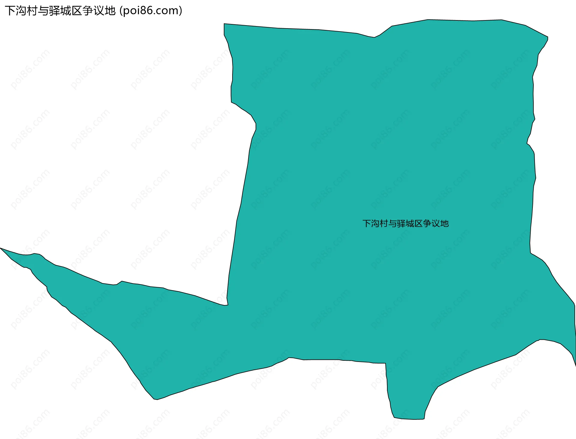 下沟村与驿城区争议地边界地图