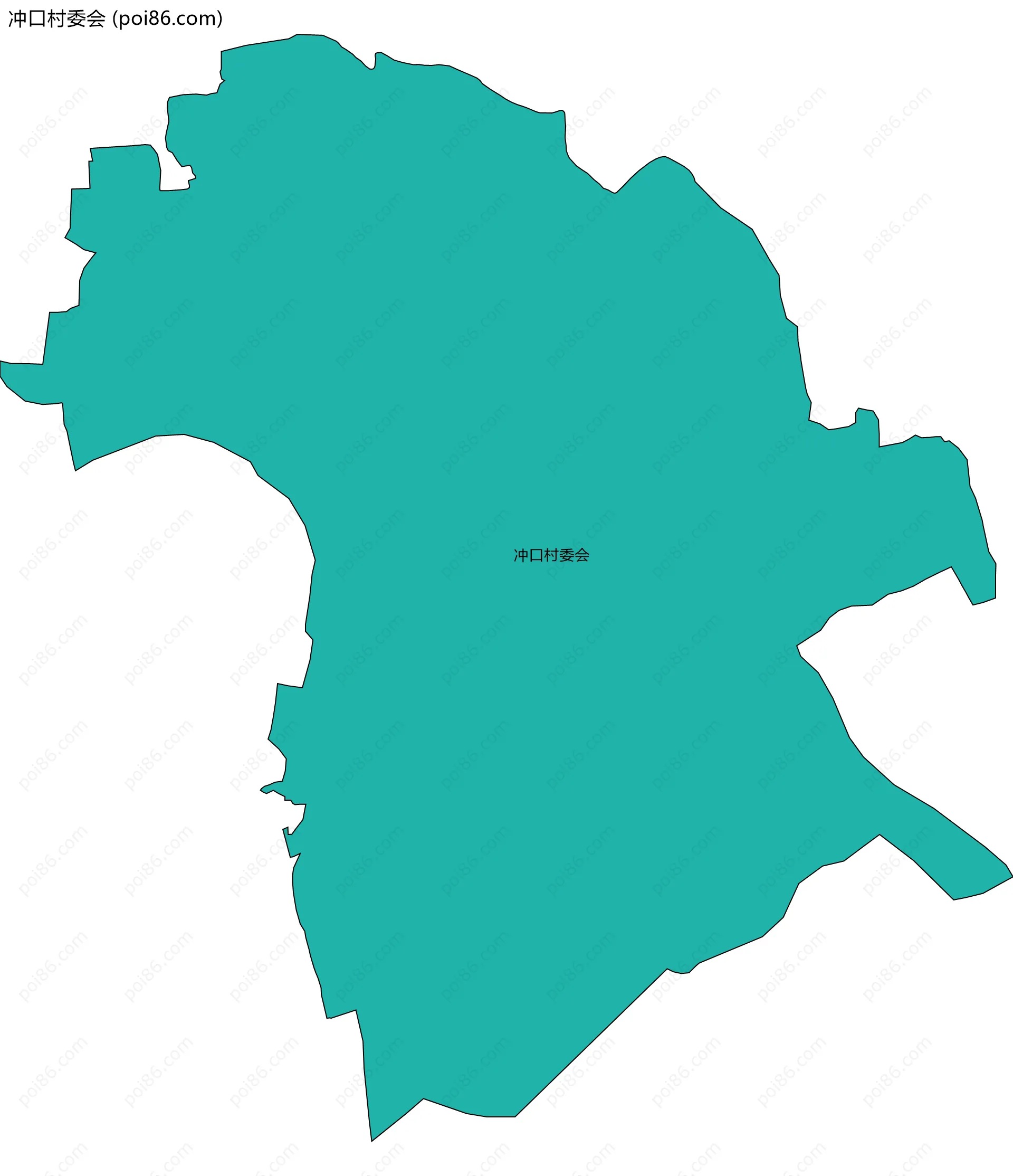 冲口村委会边界地图