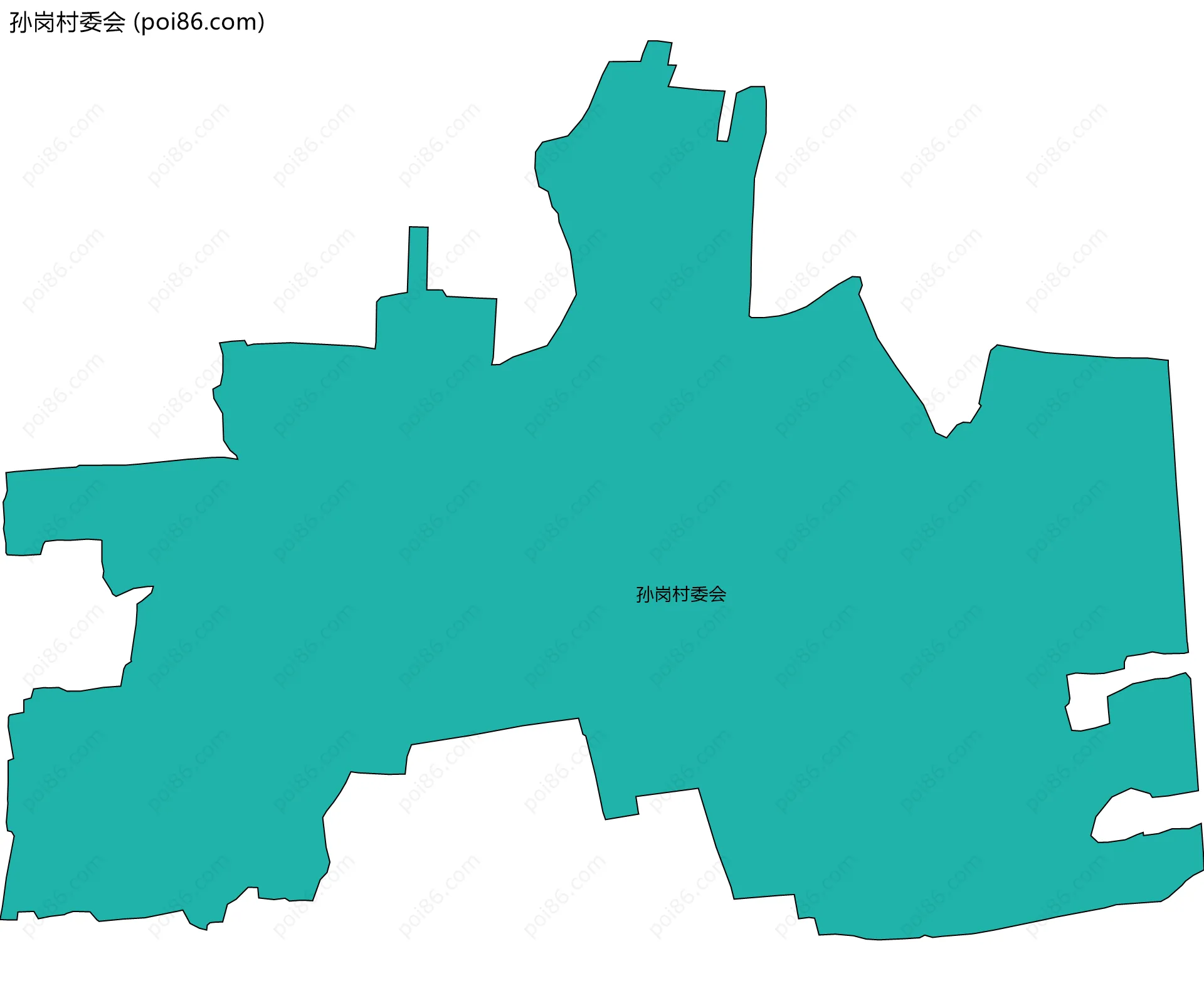 孙岗村委会边界地图