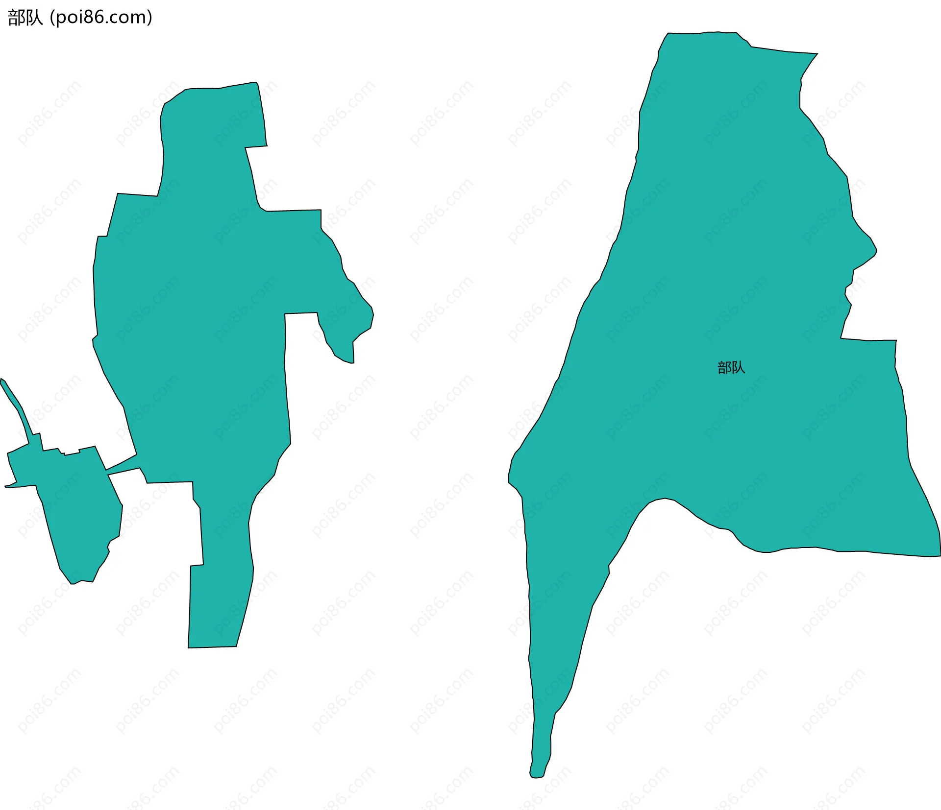 部队边界地图