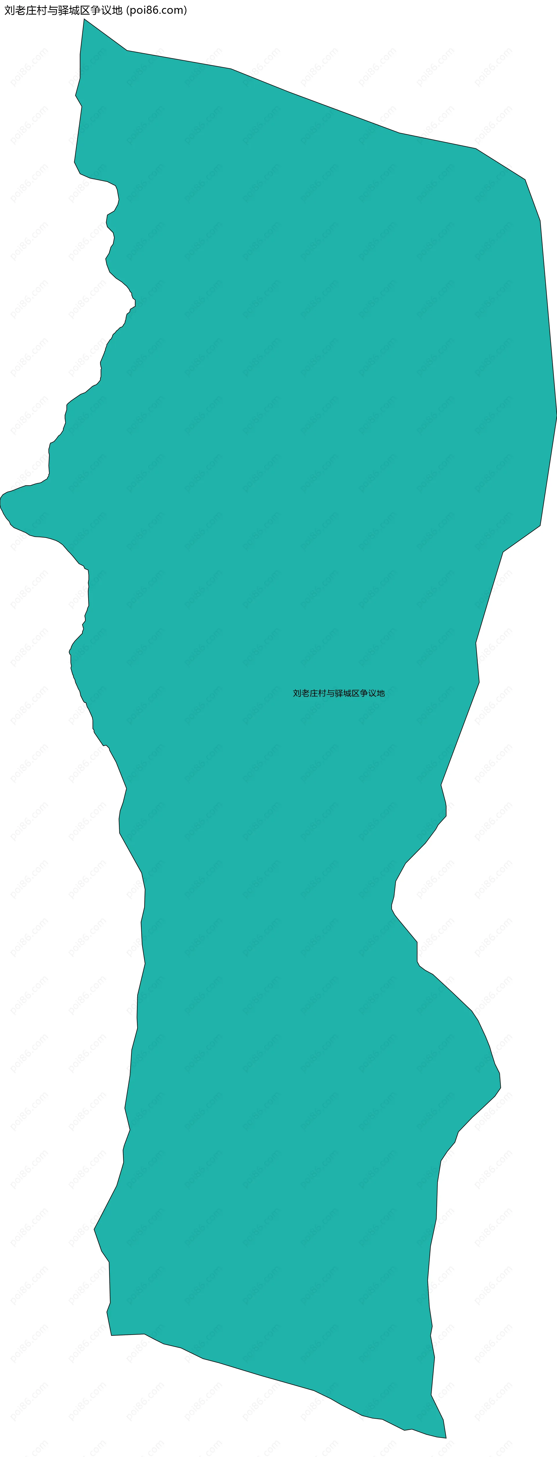 刘老庄村与驿城区争议地边界地图