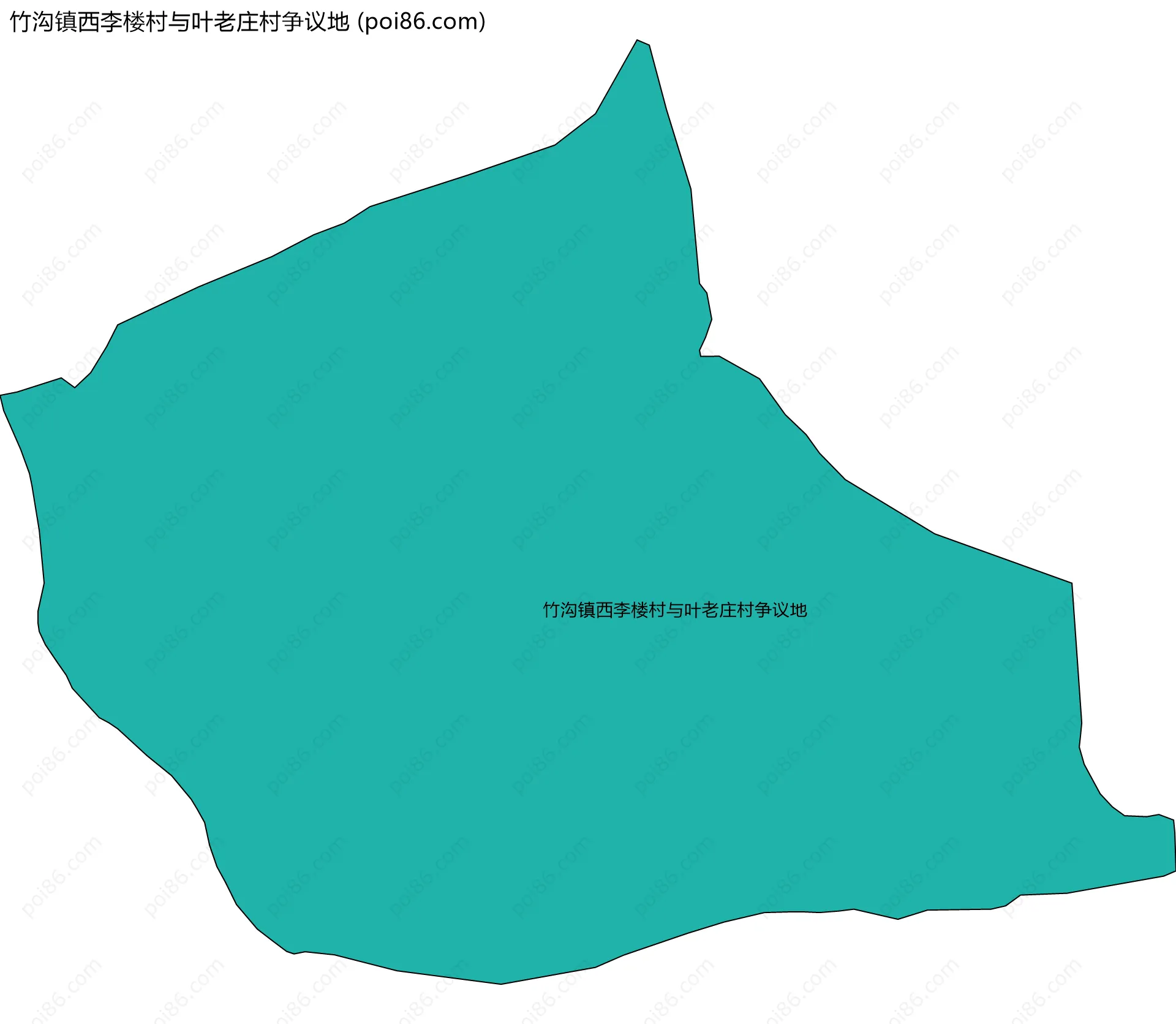 竹沟镇西李楼村与叶老庄村争议地边界地图