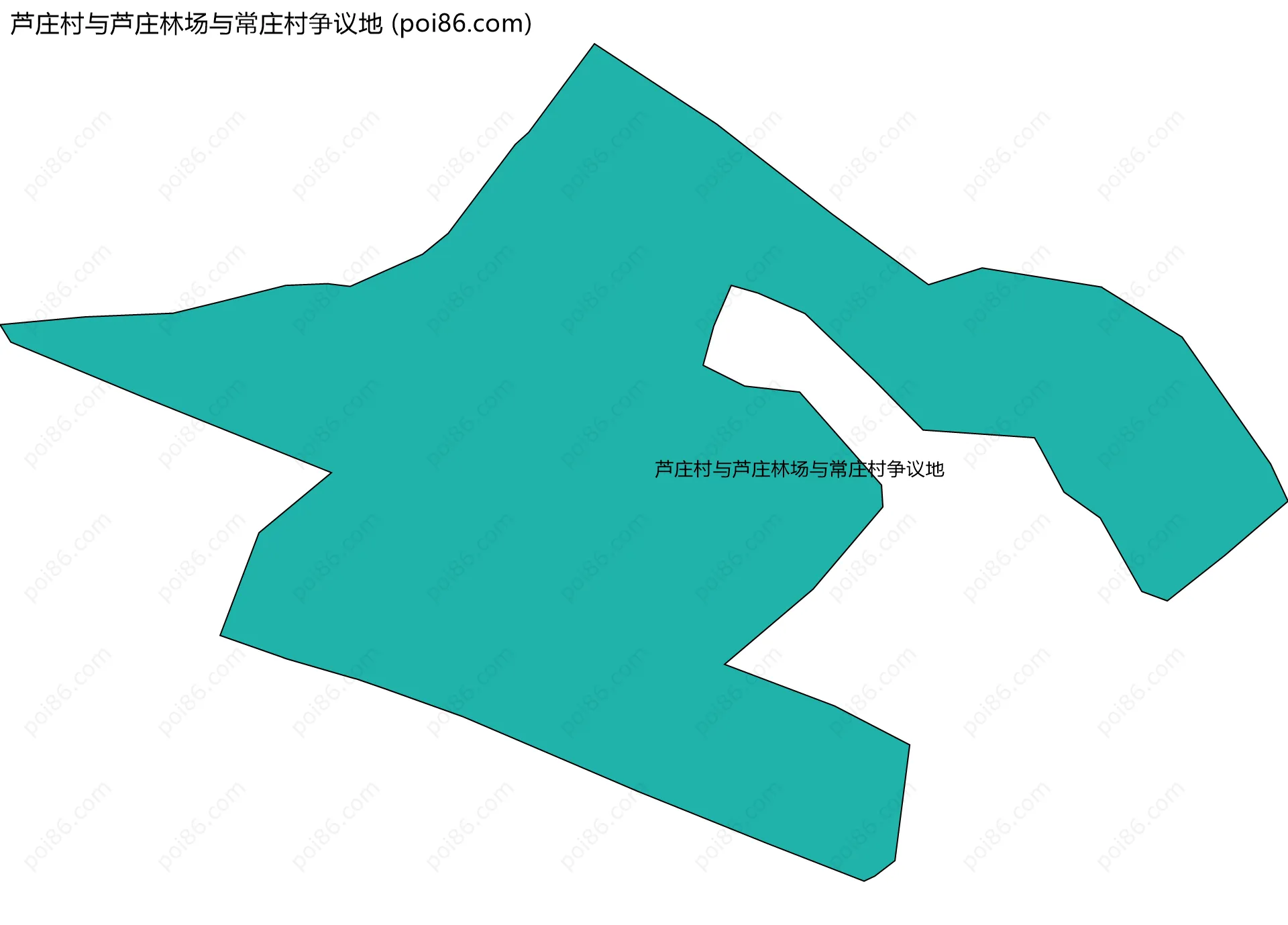 芦庄村与芦庄林场与常庄村争议地边界地图