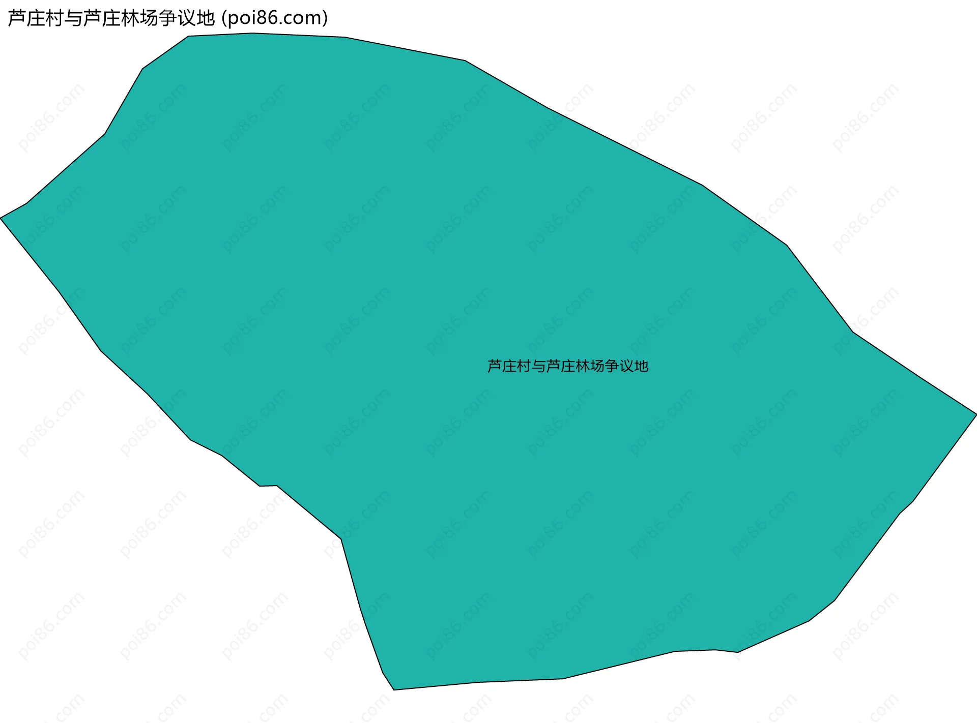 芦庄村与芦庄林场争议地边界地图