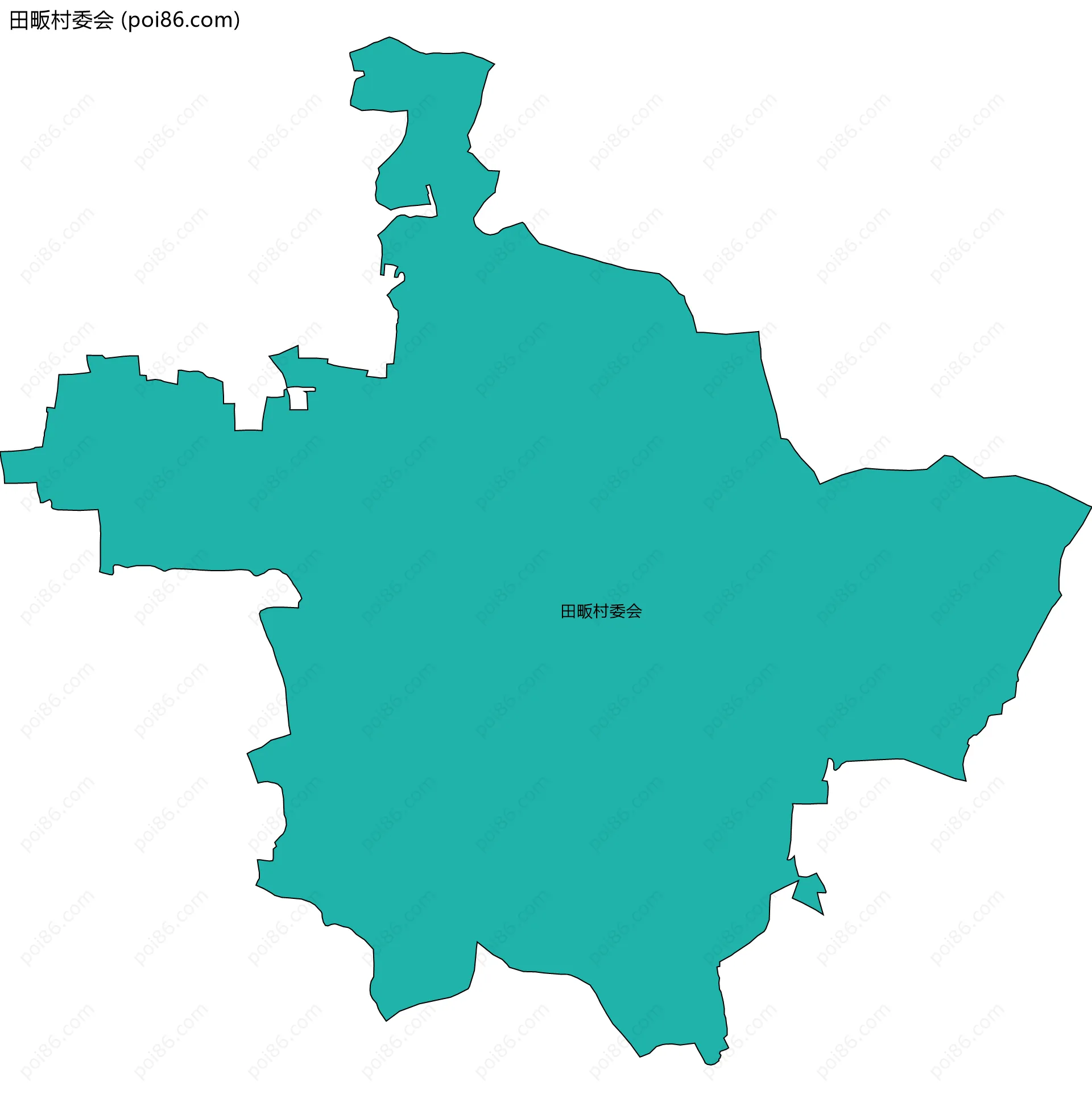 田畈村委会边界地图