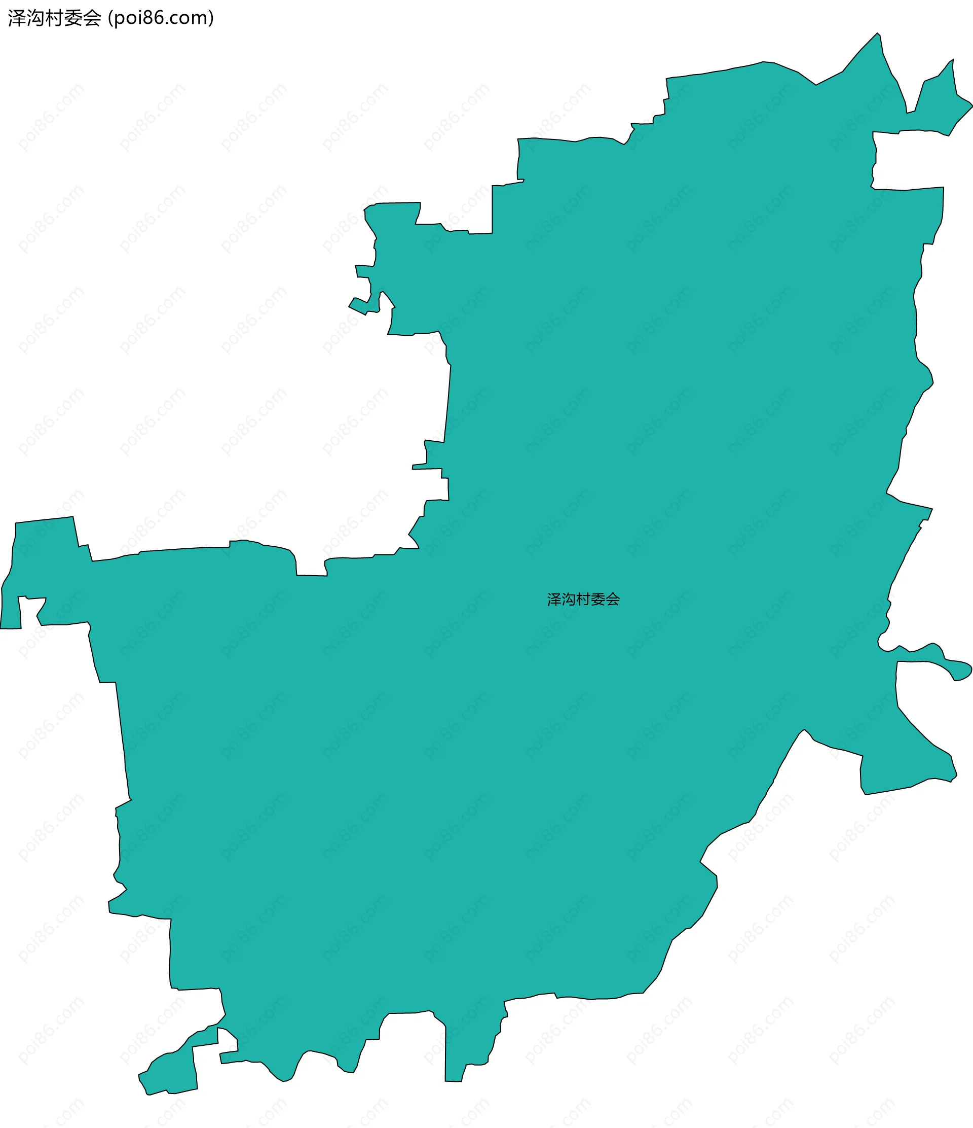 泽沟村委会边界地图