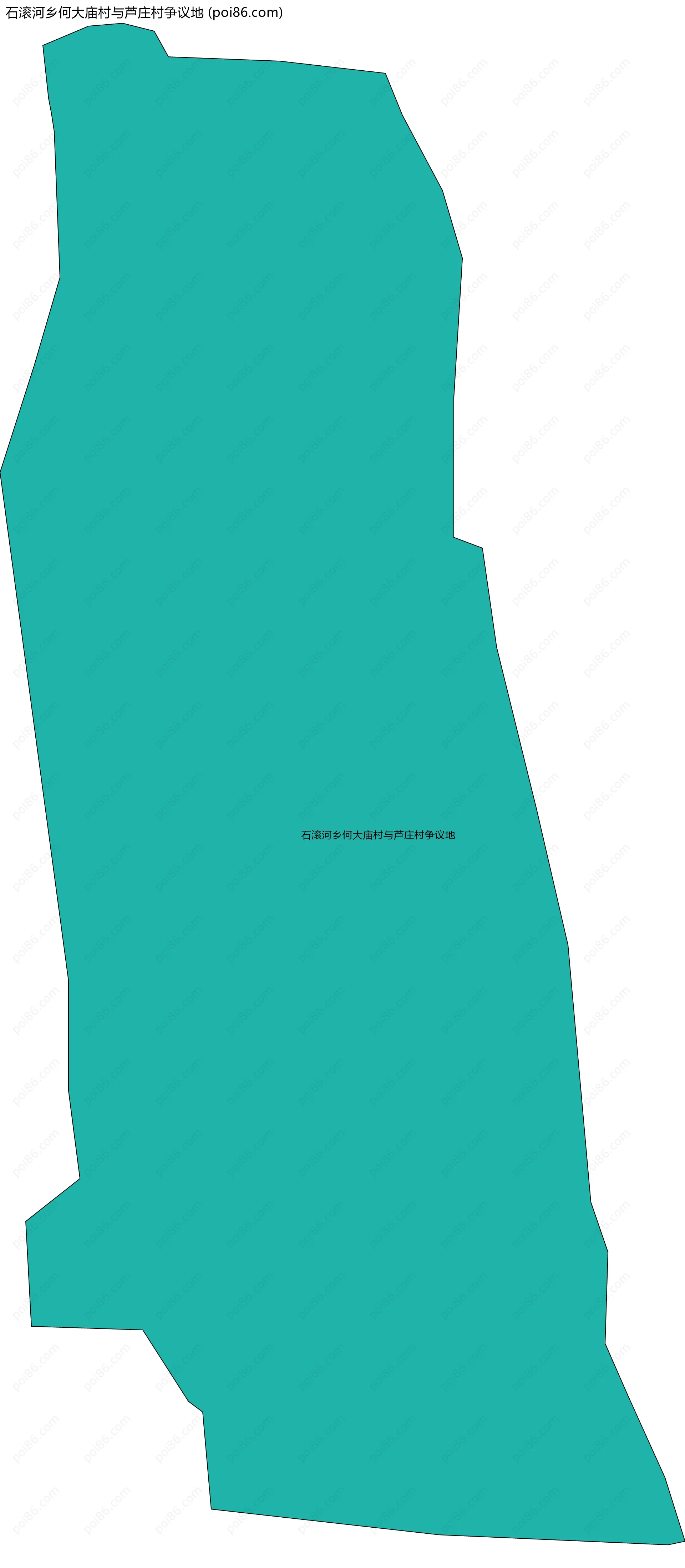 石滚河乡何大庙村与芦庄村争议地边界地图