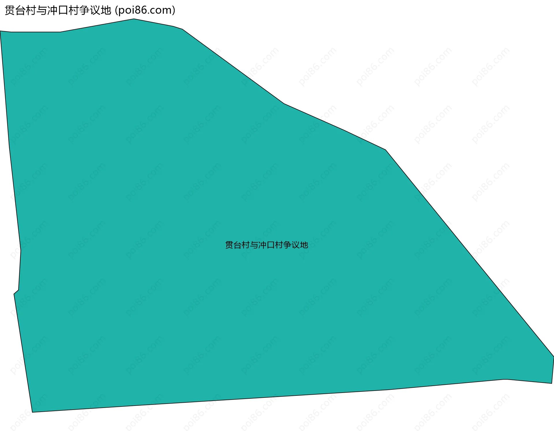 贯台村与冲口村争议地边界地图