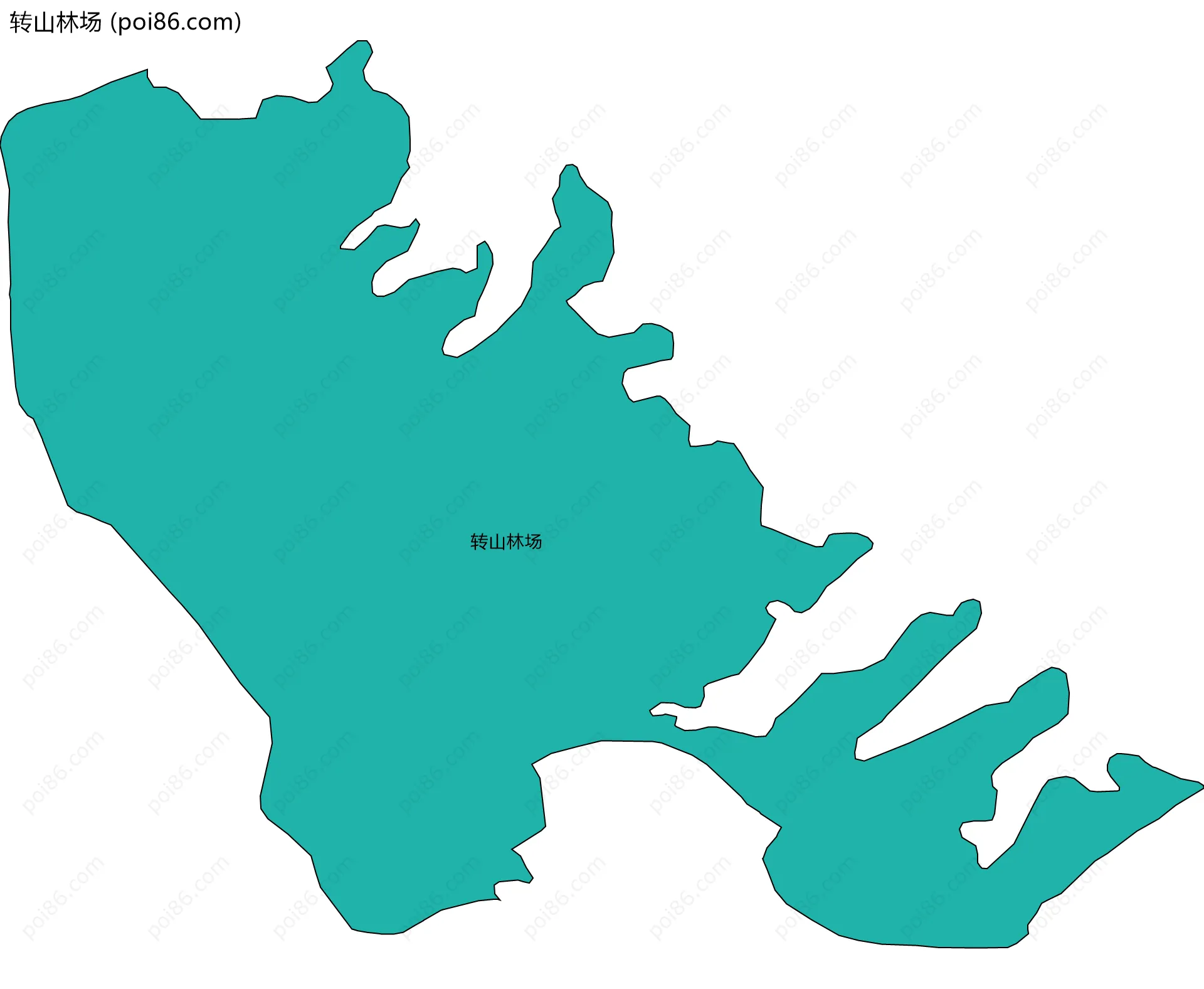 转山林场边界地图