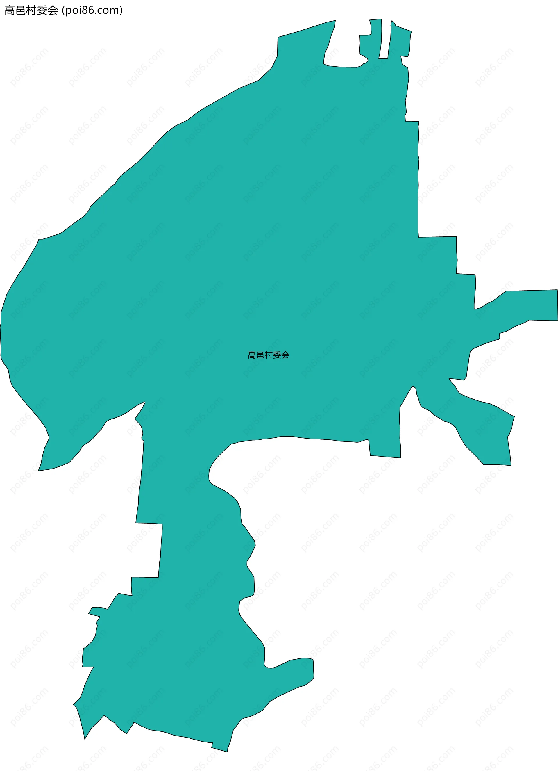 高邑村委会边界地图