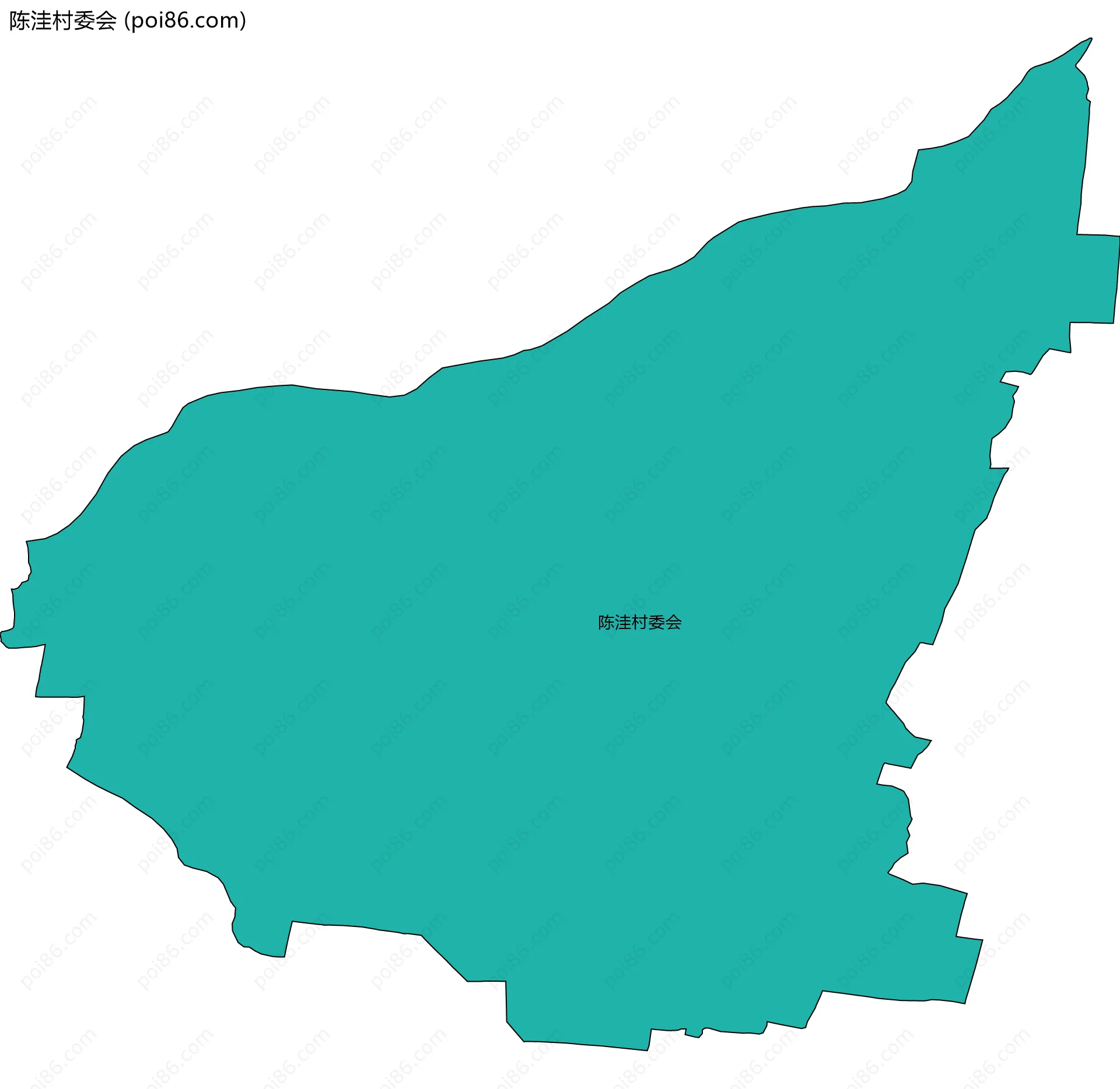 陈洼村委会边界地图