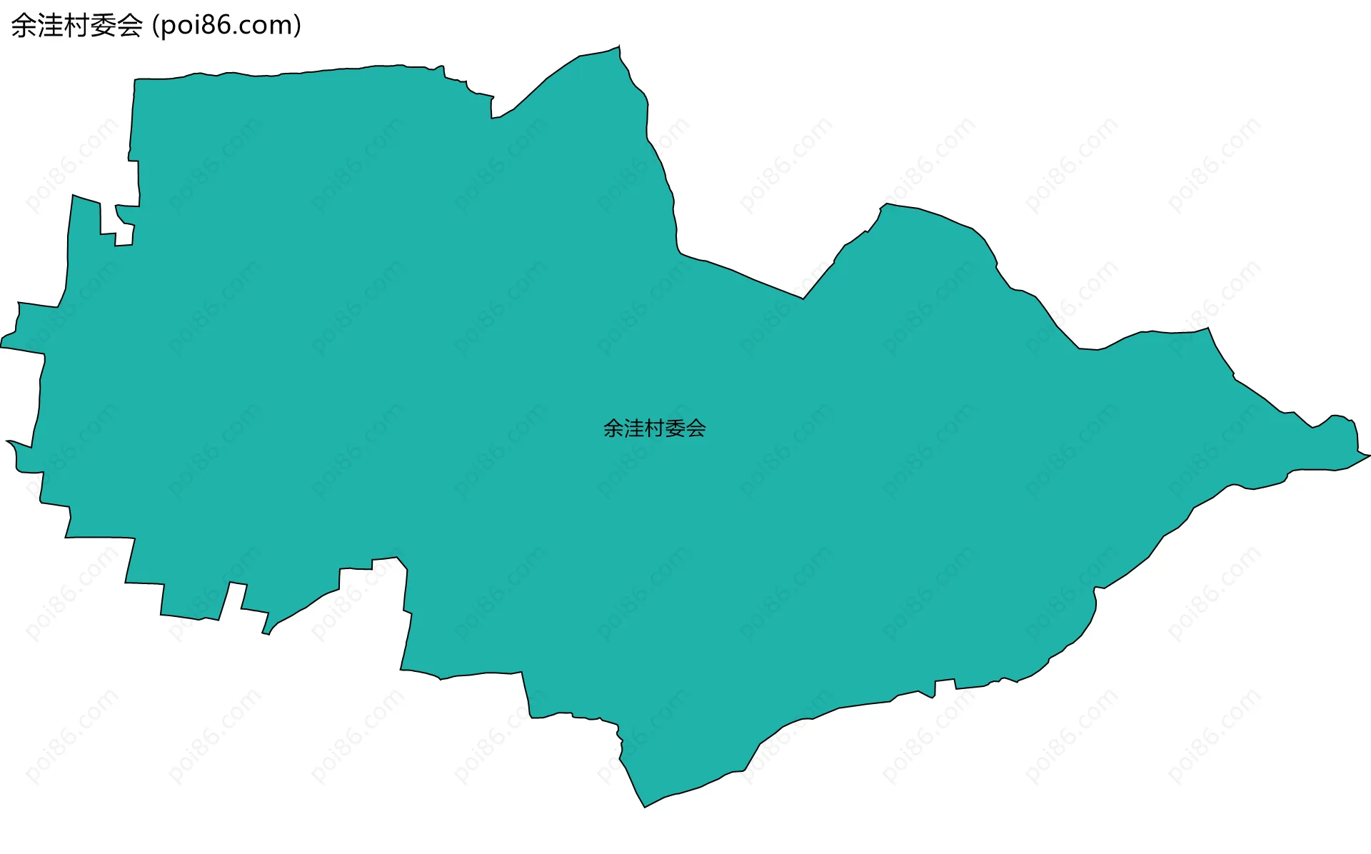 余洼村委会边界地图