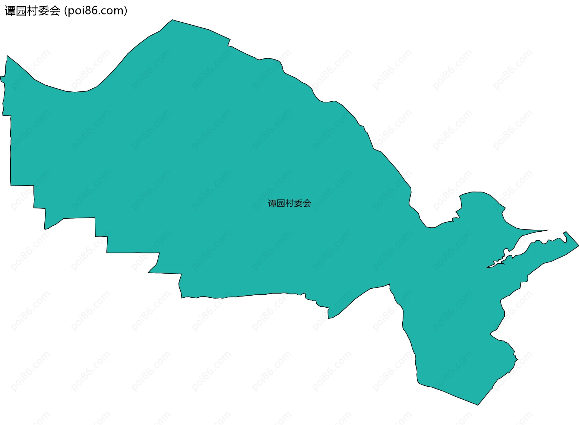 谭园村委会边界地图