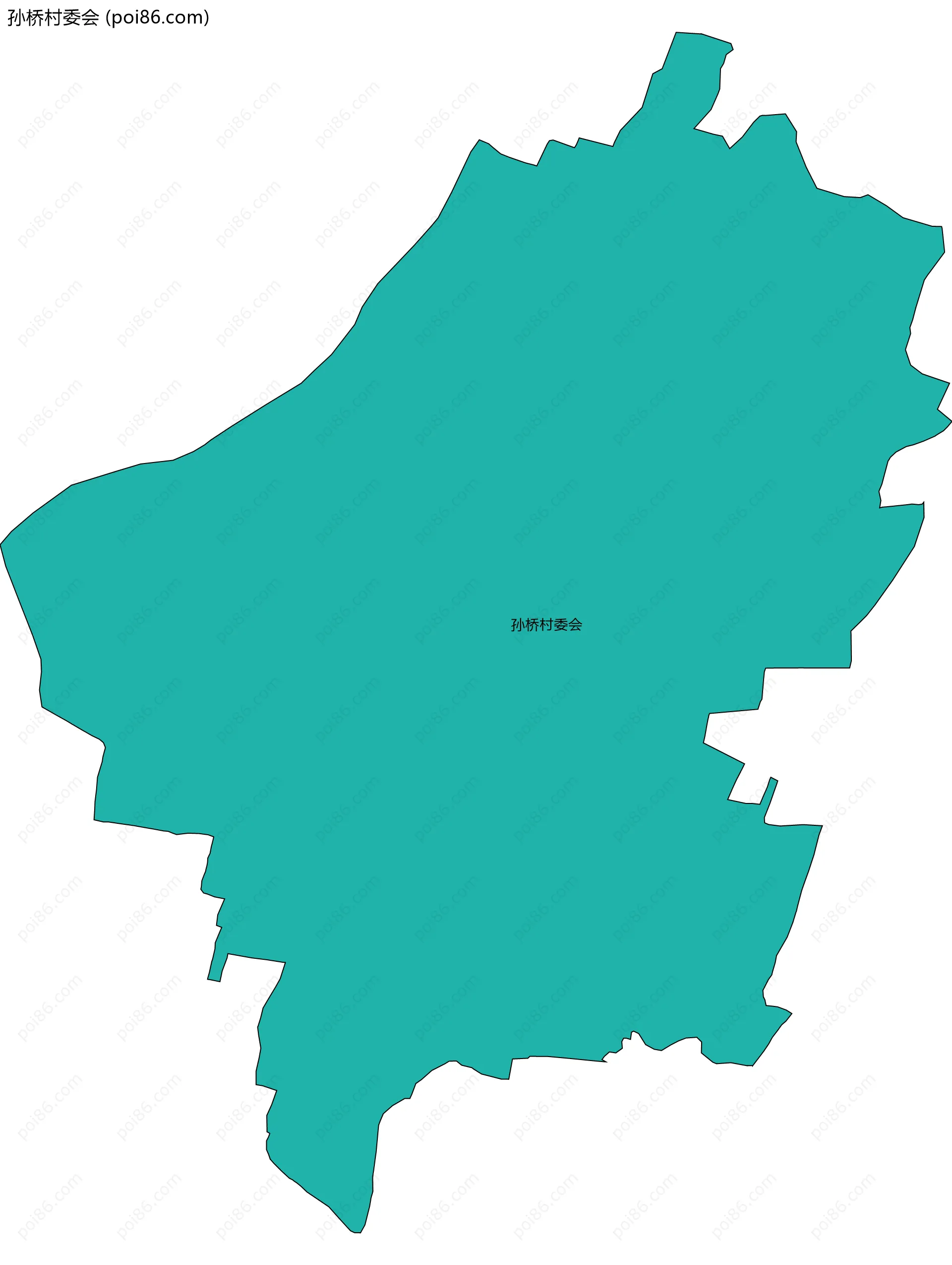 孙桥村委会边界地图