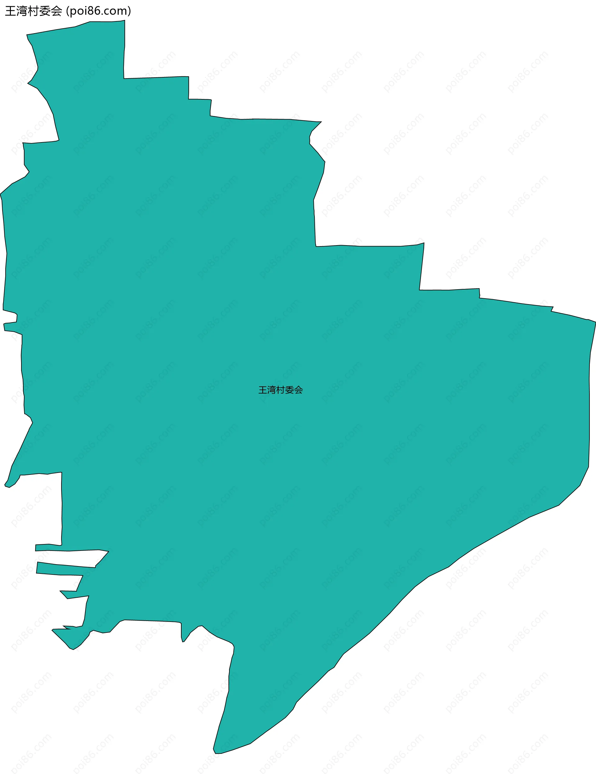 王湾村委会边界地图