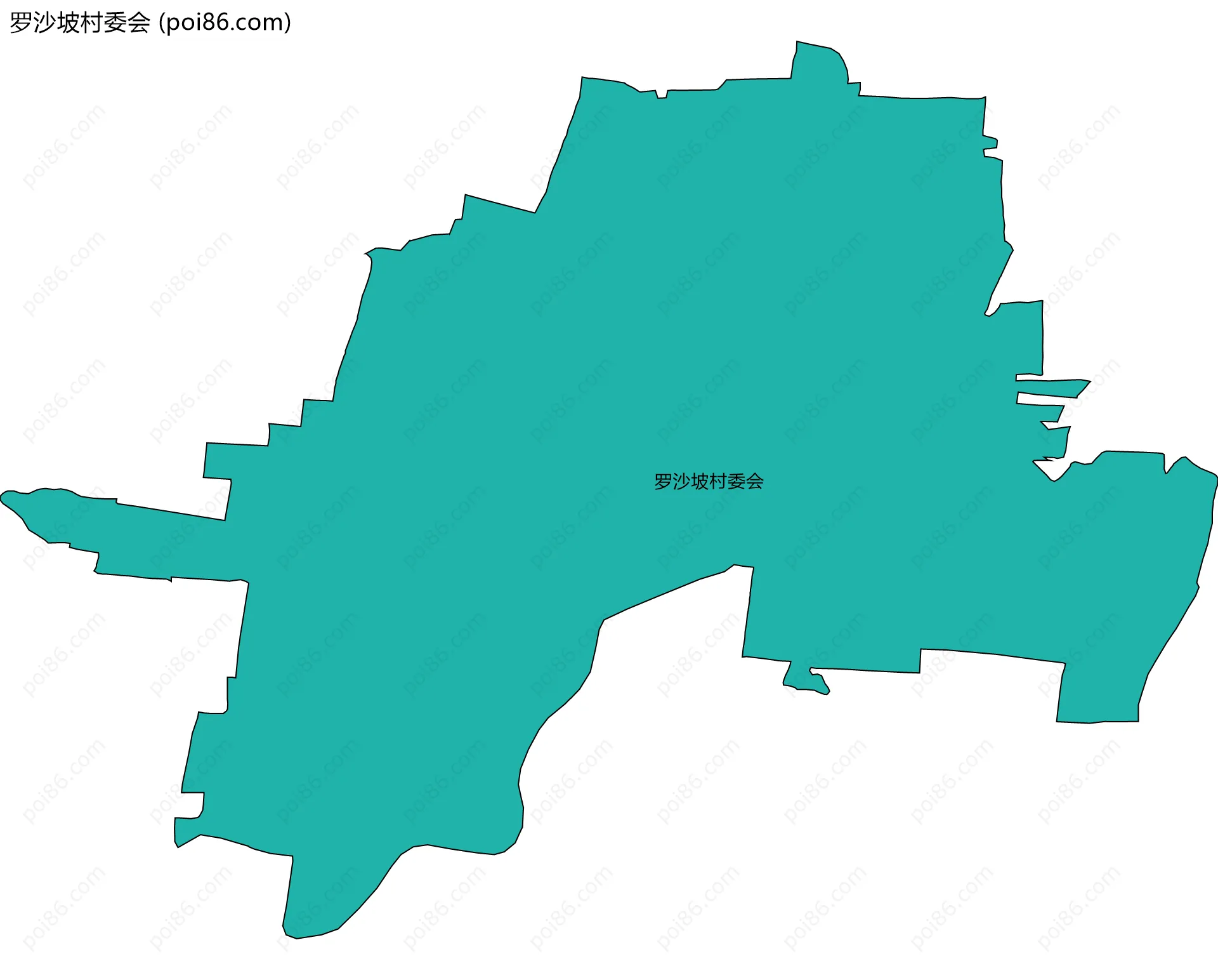 罗沙坡村委会边界地图
