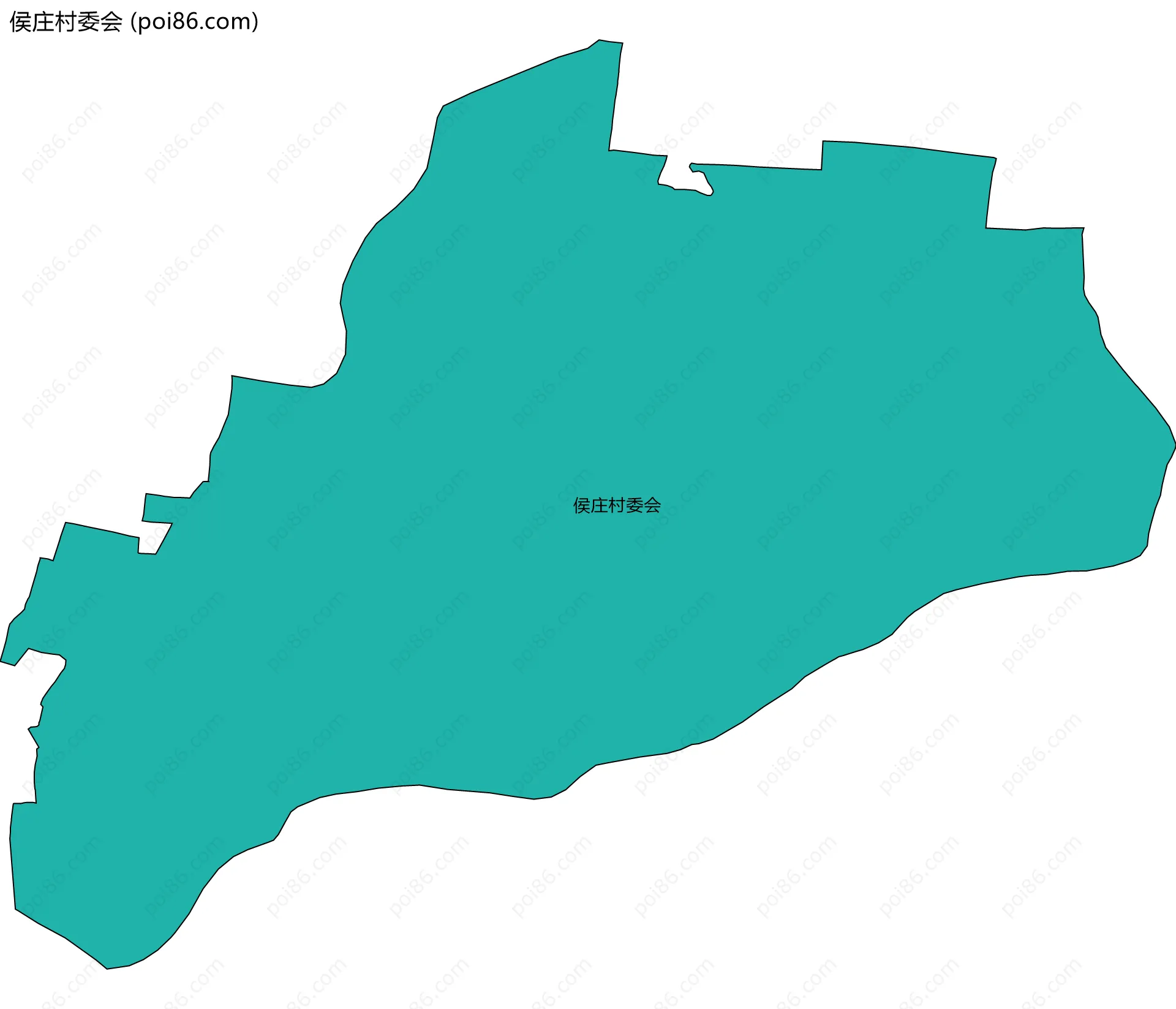 侯庄村委会边界地图