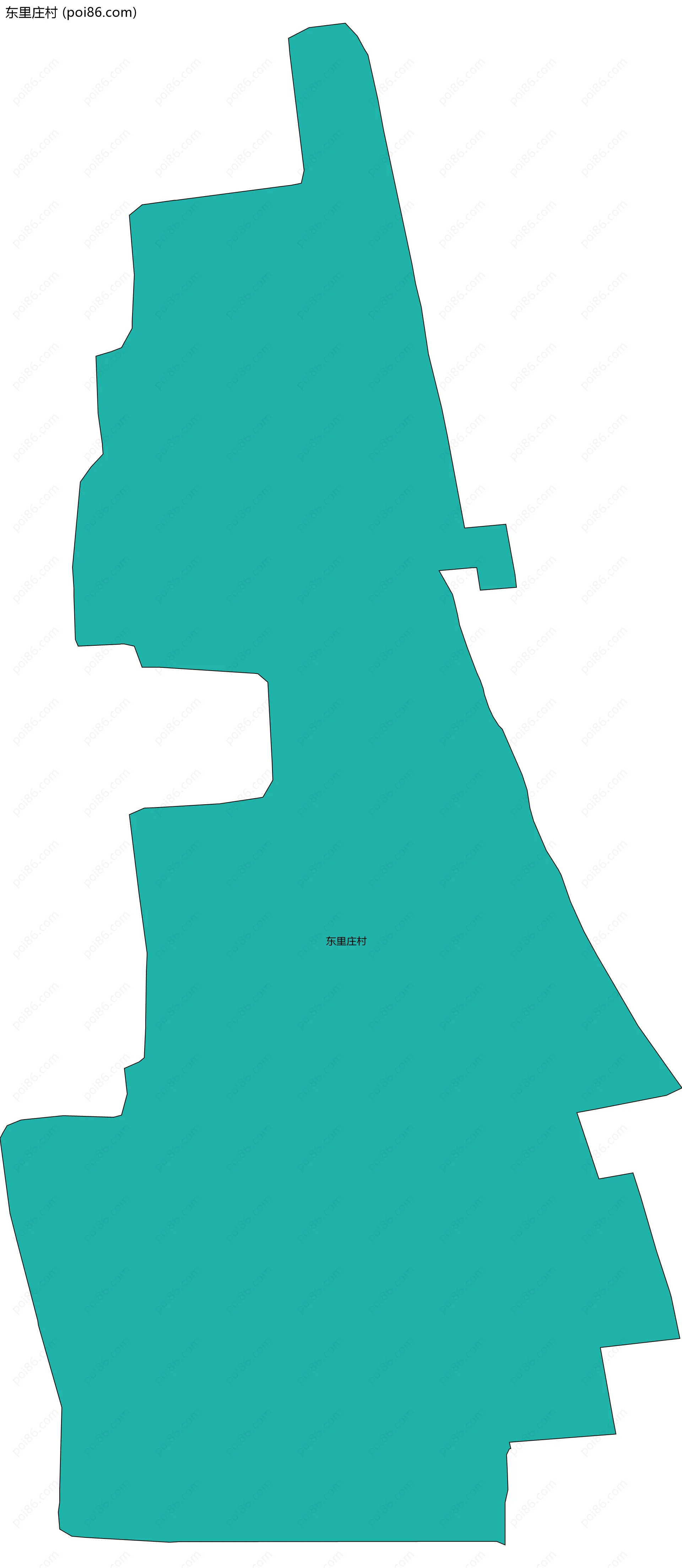 东里庄村边界地图