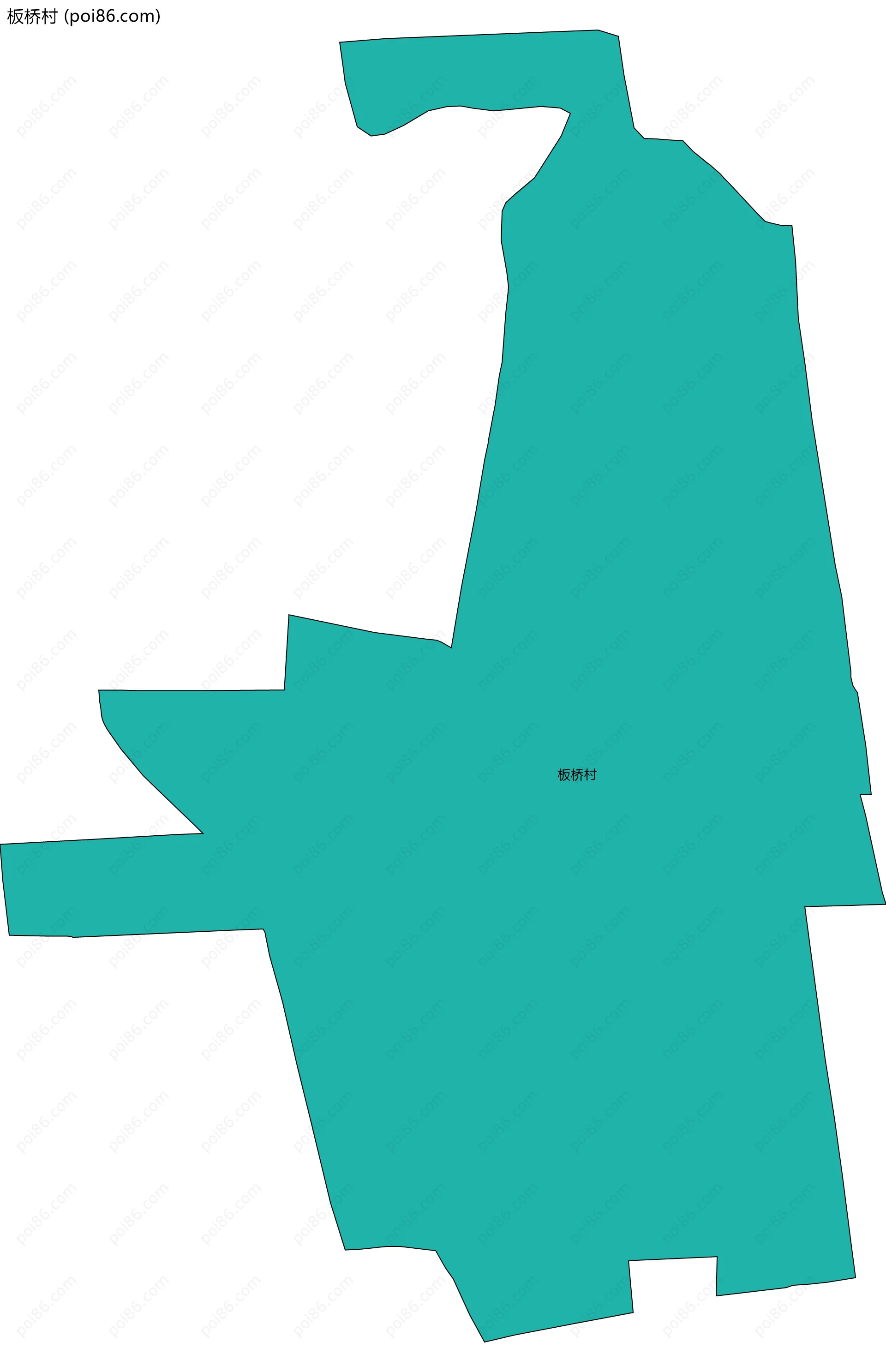 板桥村边界地图