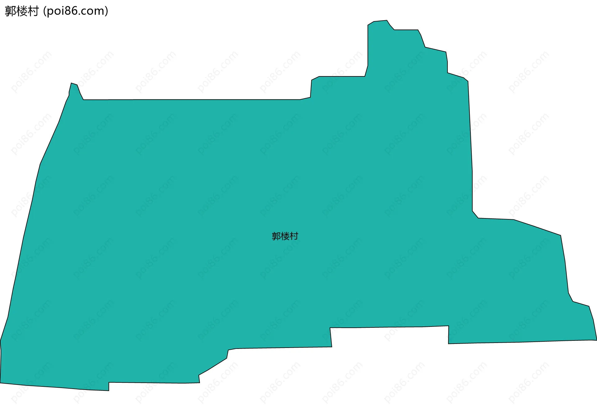 郭楼村边界地图