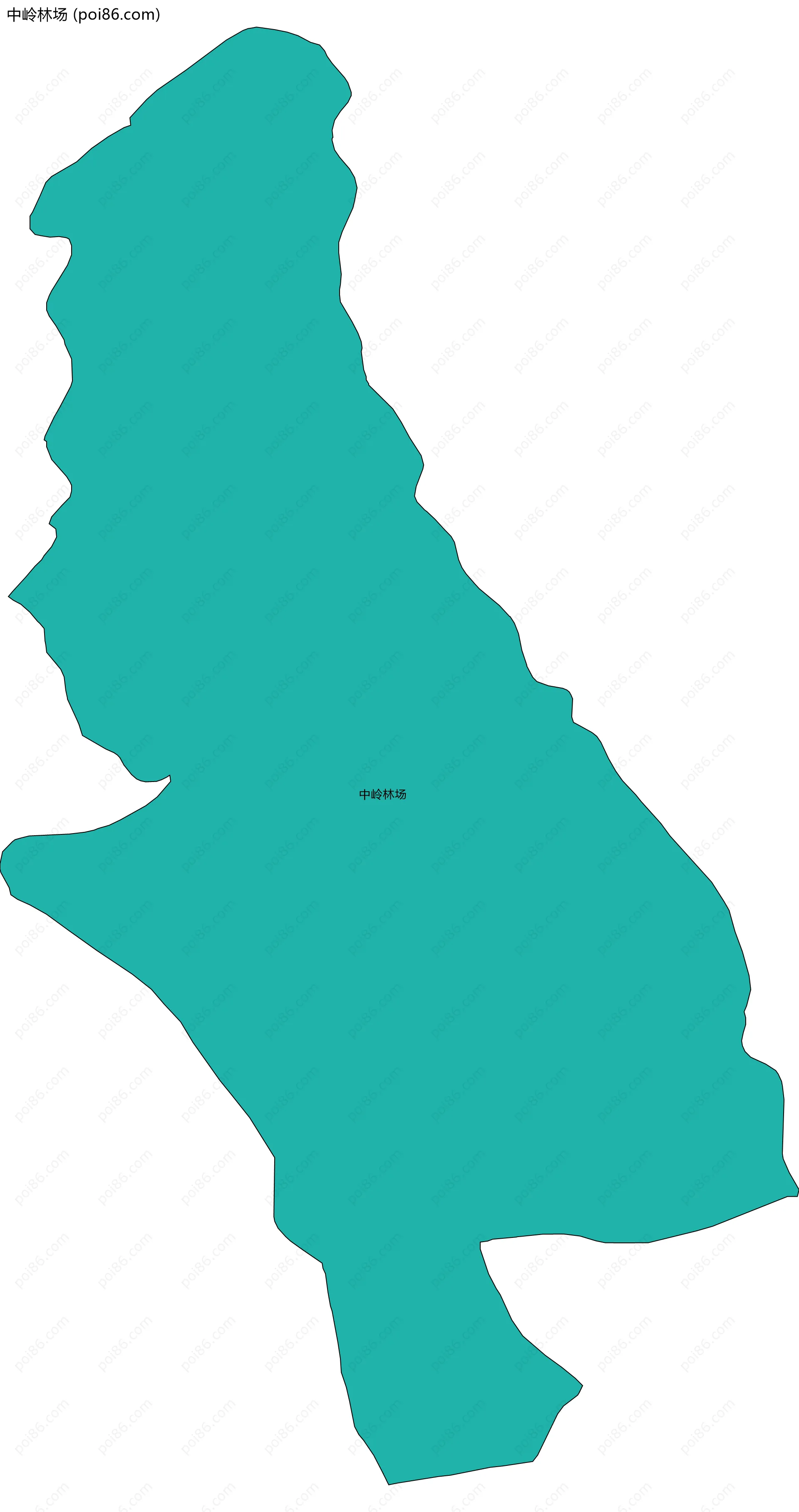 中岭林场边界地图